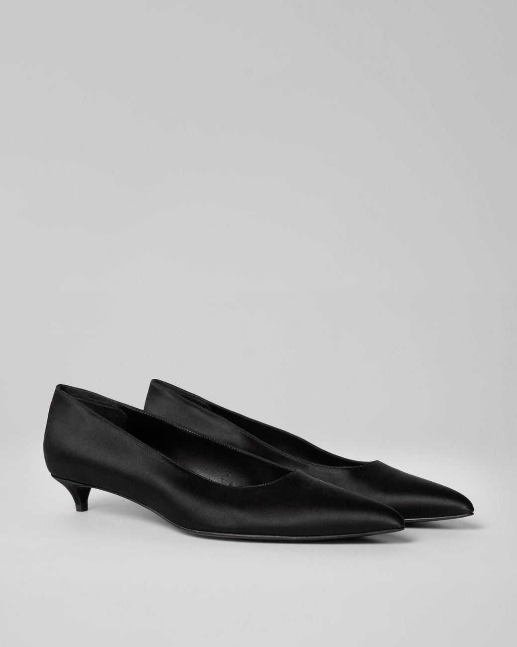 Céline Black Satin Kitten Pump