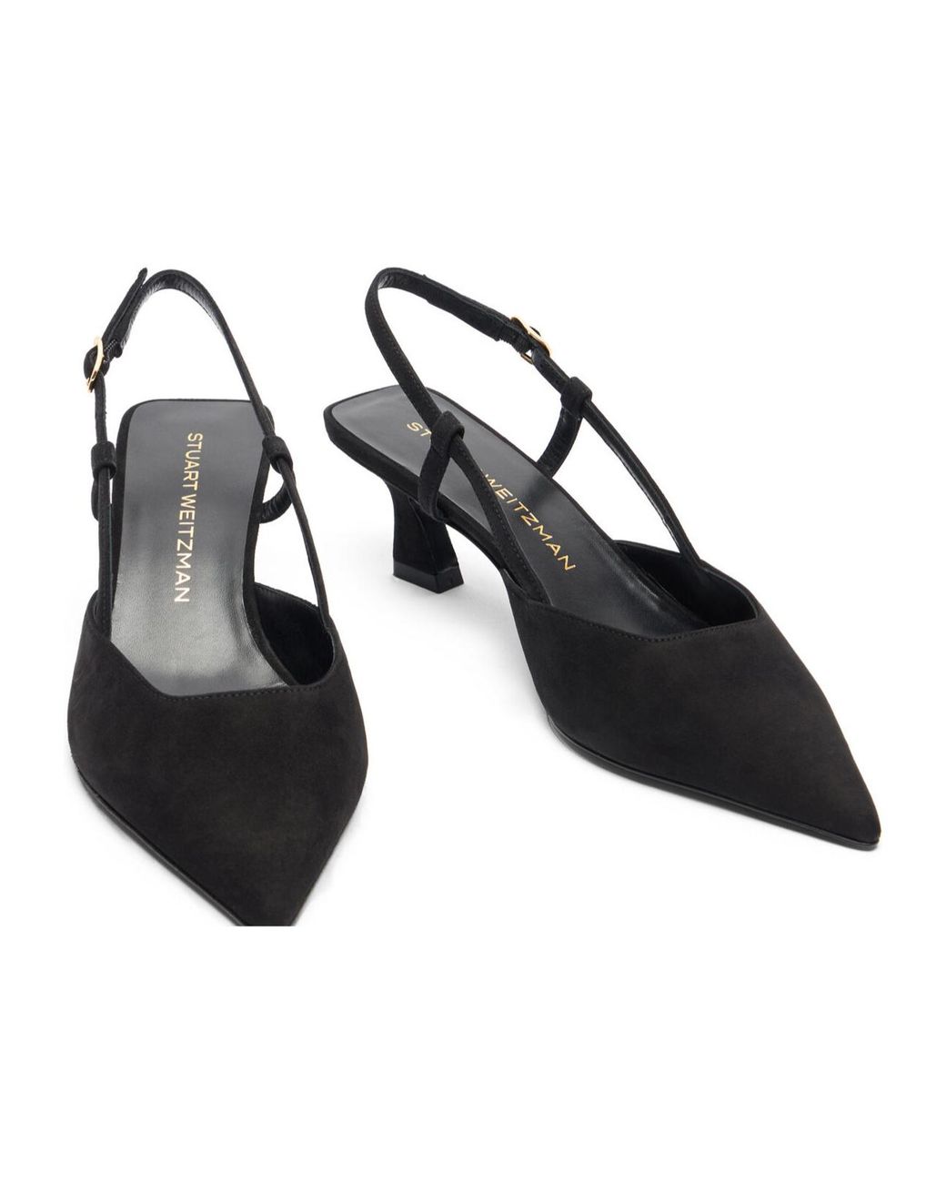 Stuart Weitzman Black Vinnie Slingback Pumps