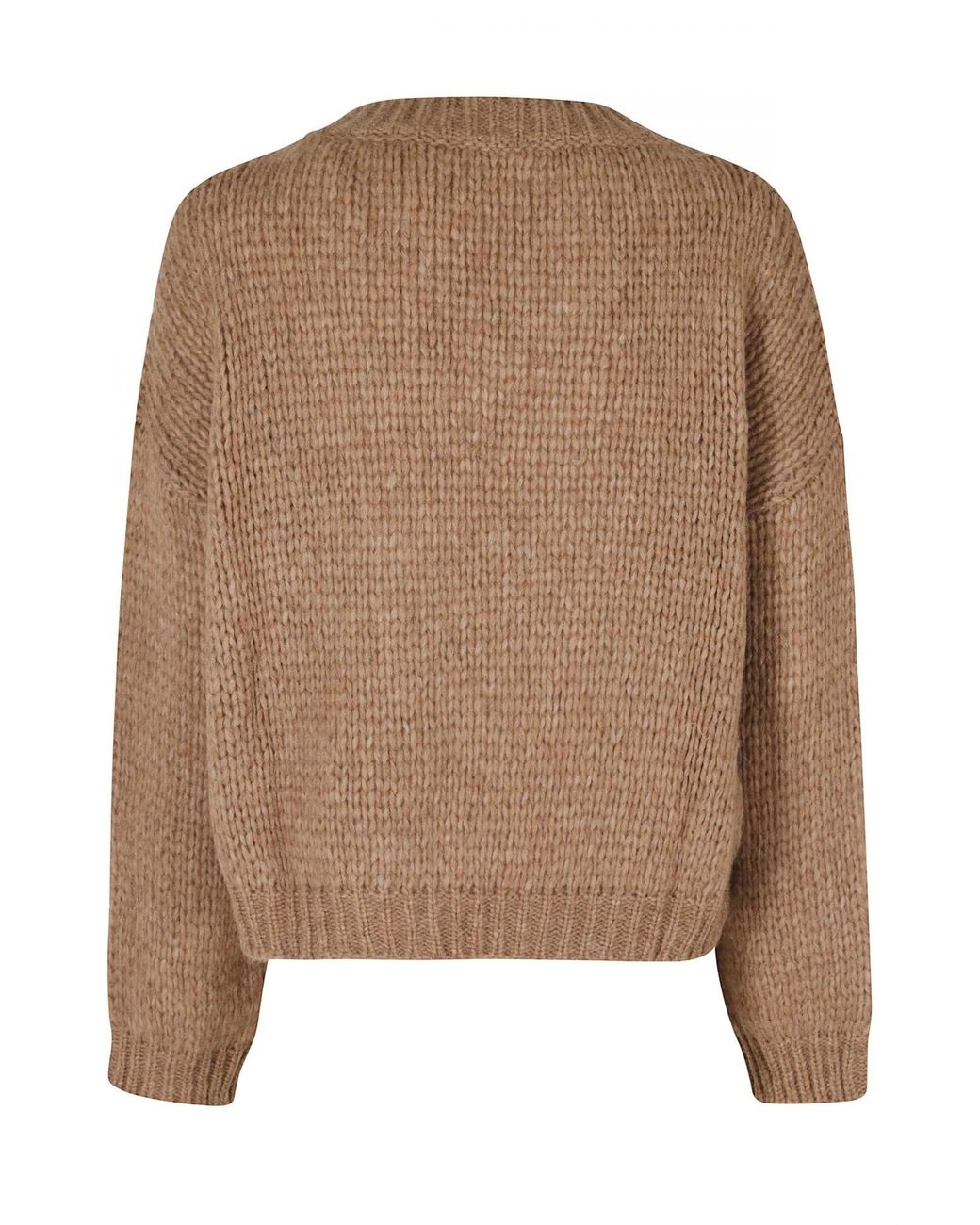 Roberto Collina Brown V-Neck Knitted Sweater