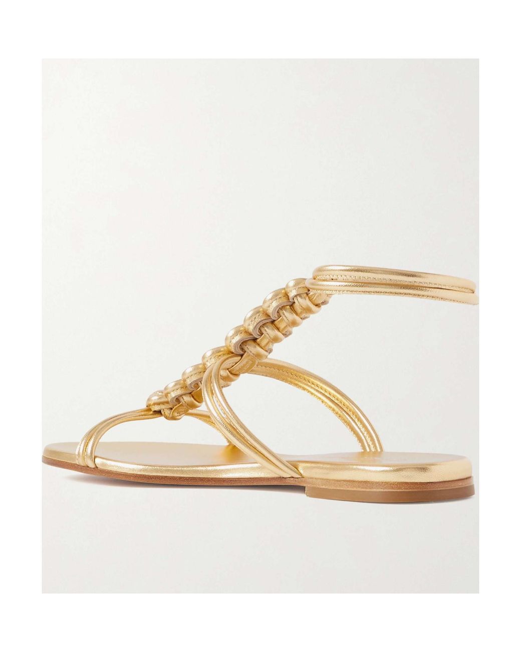 Gianvito Rossi Metallic Capura Flat Sandals