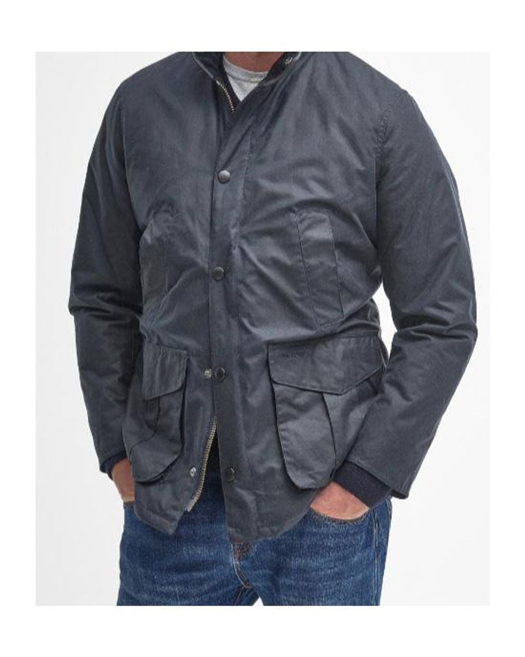 Barbour Blue Hereford Waxed Jacket for men