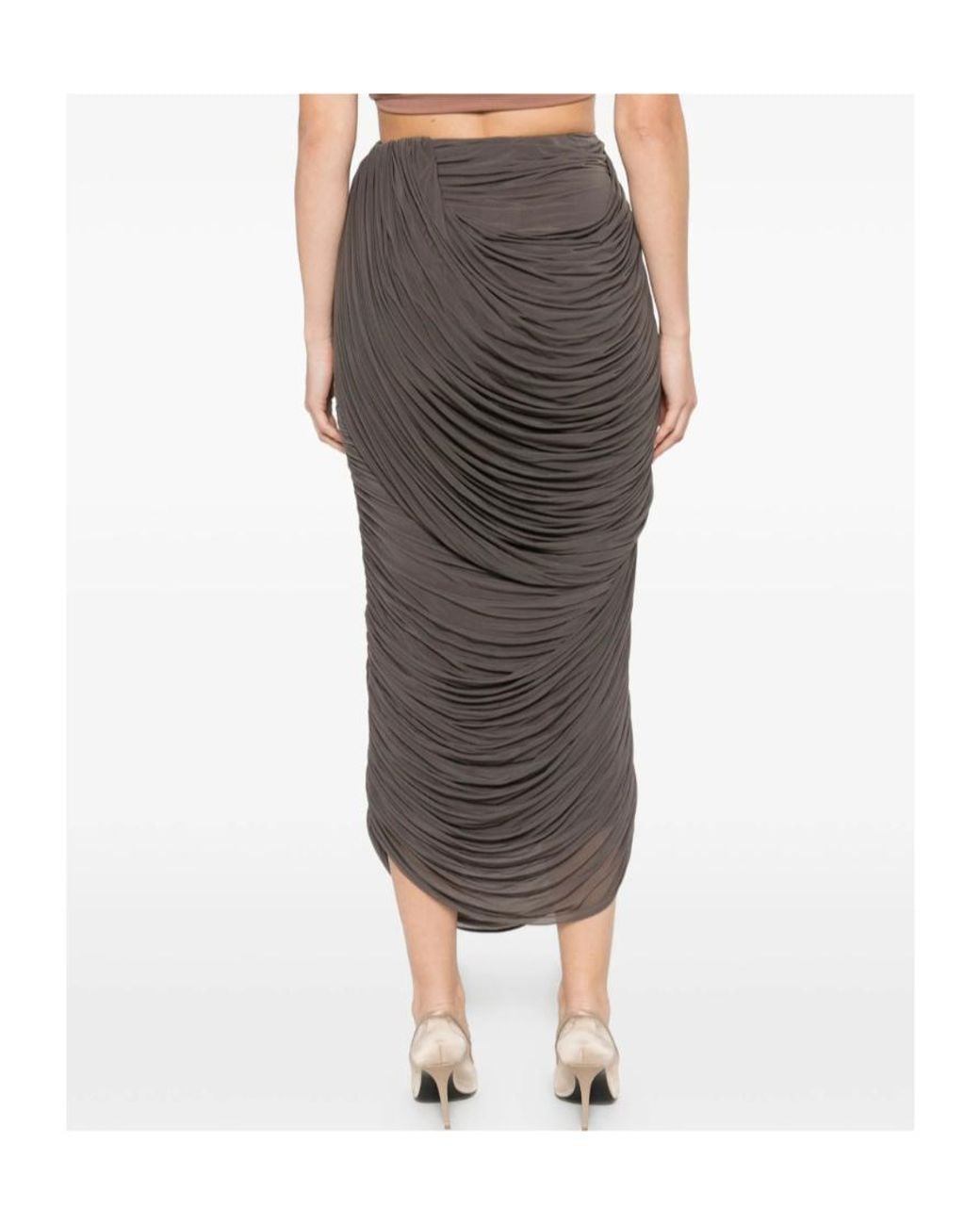 Magda Butrym Brown Ruched Skirt
