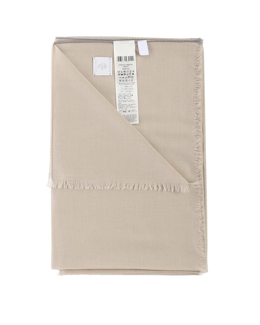 Eleventy Natural Fringe-Trim Scarf for men