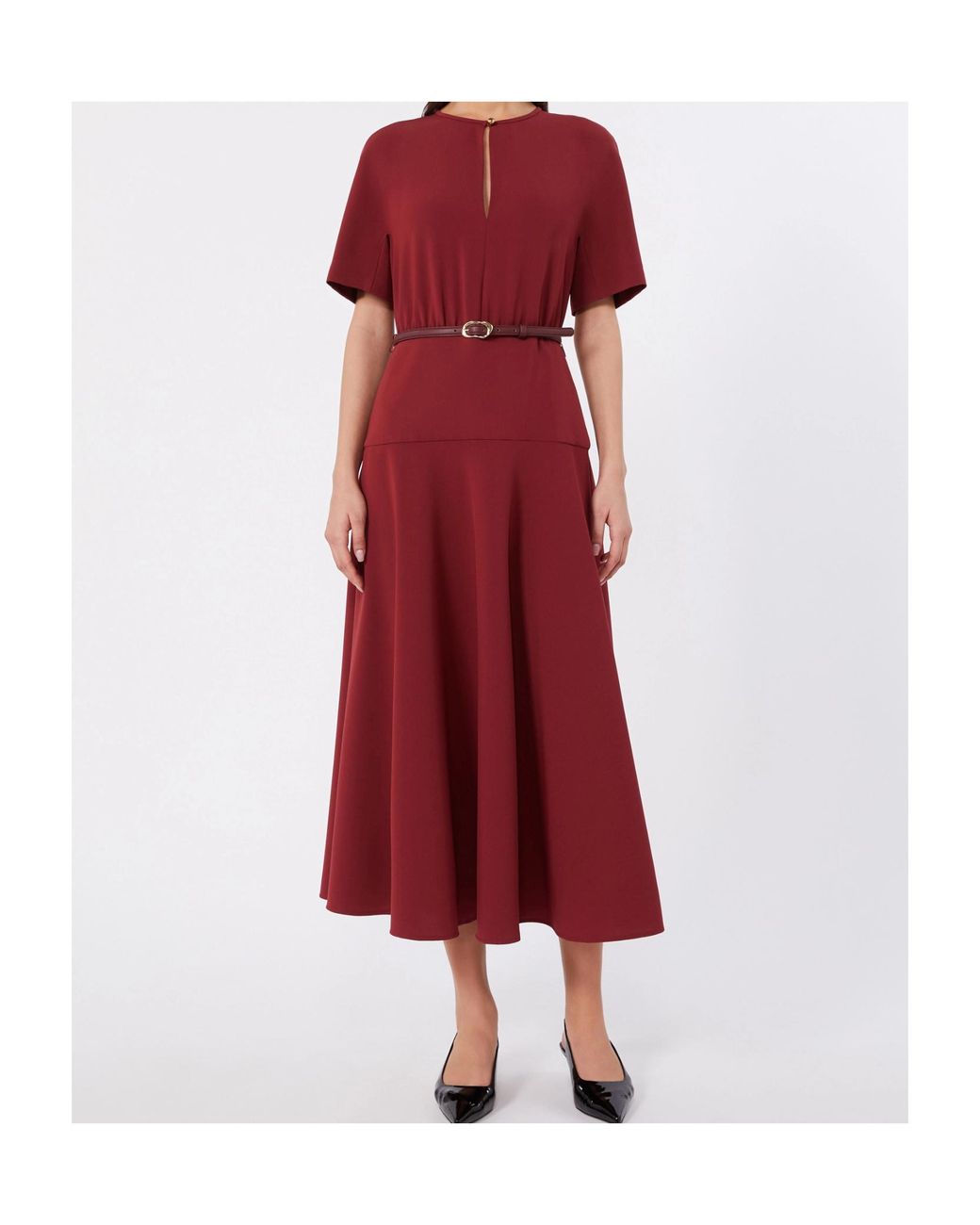 Max Mara Red Long Cady Dress