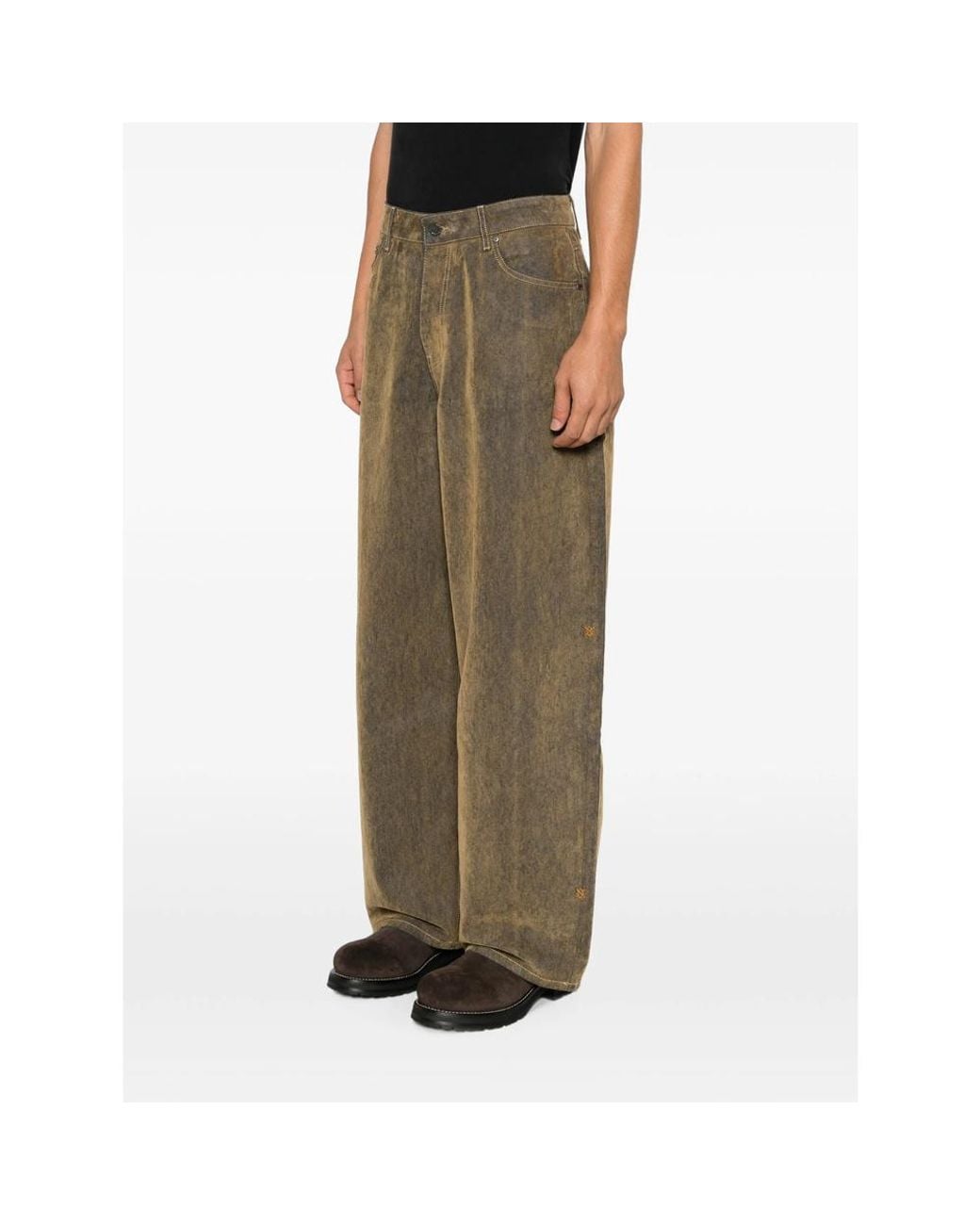 Daily Paper Green Acid-Wash Effect Jeans for men