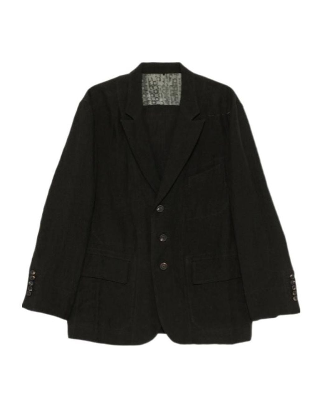 Ziggy Chen Black Puppytooth Three Button Blazer for men