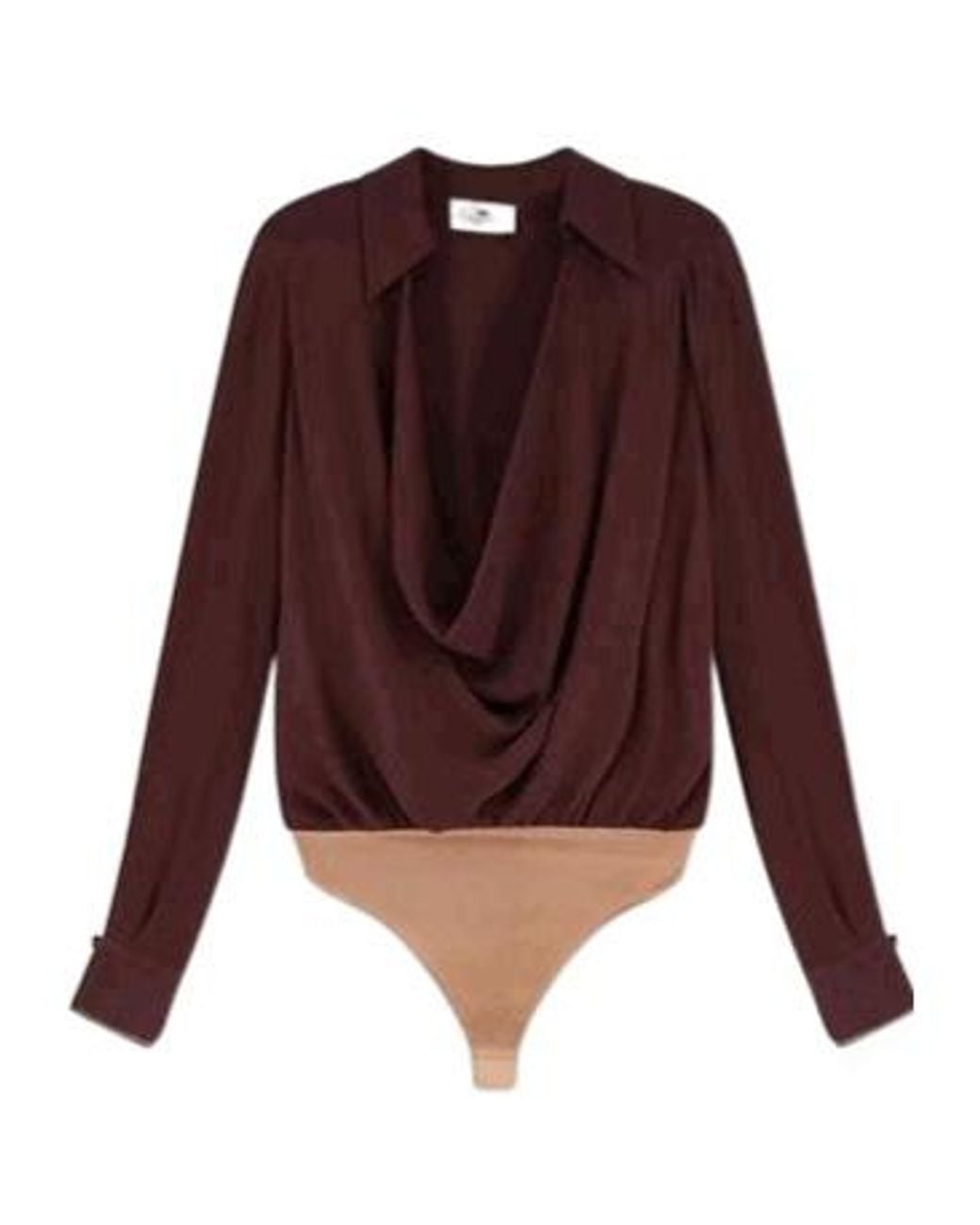 Elisabetta Franchi Purple Georgette Bodysuit