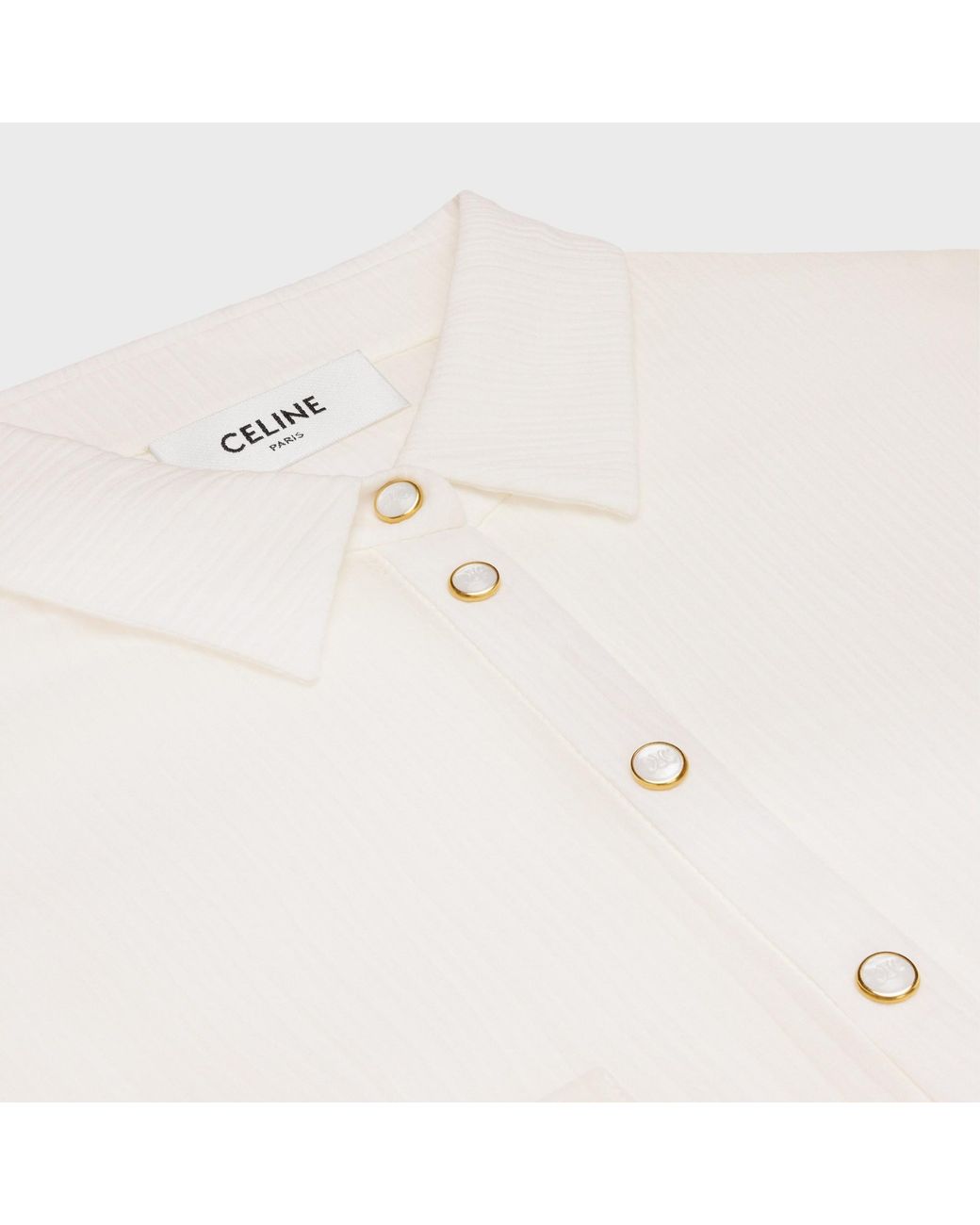 Céline White Long Shirt Dress