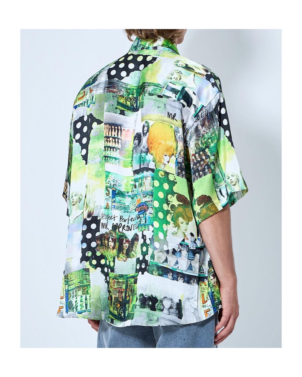 Martine Rose Green Boxy Wrap Shirt for men