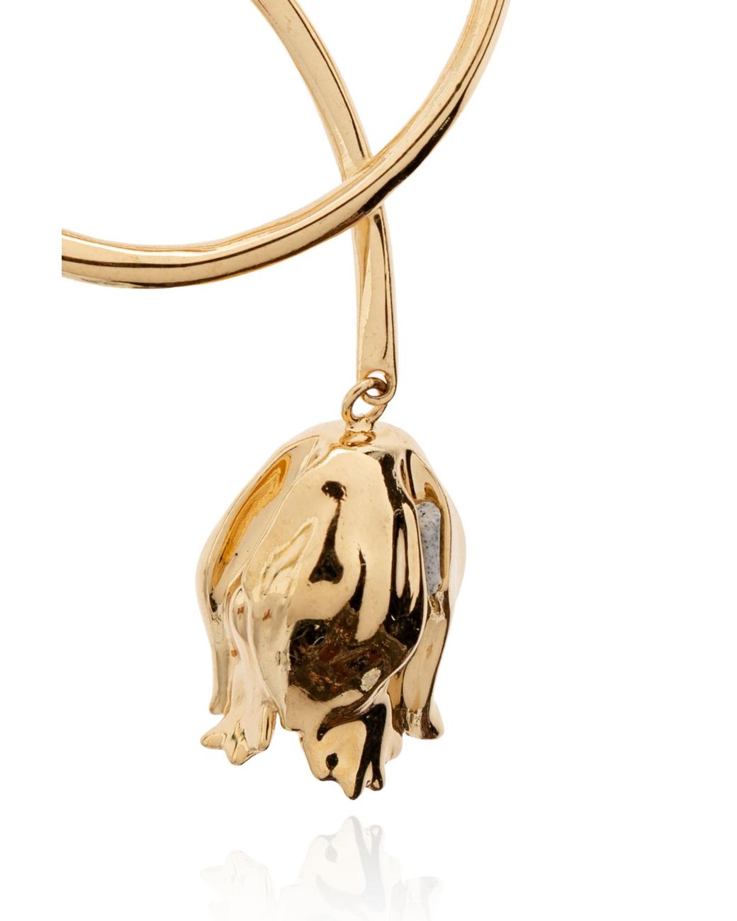 Chloé Metallic Chloé Tulip Drop Brooch