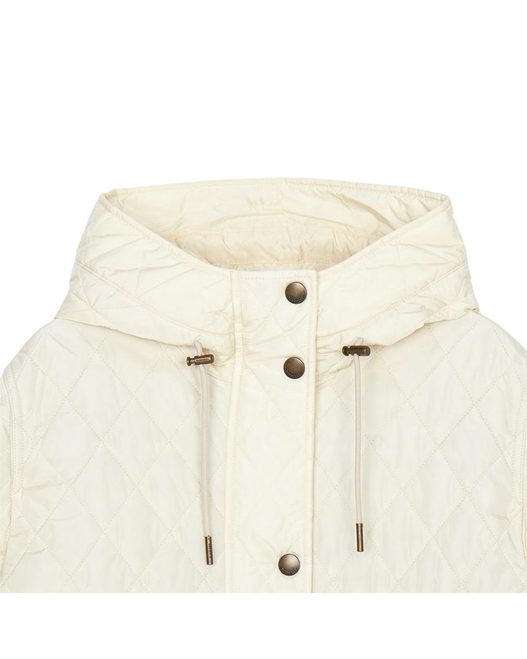 Burberry Natural Quilted Hooded Jacket
