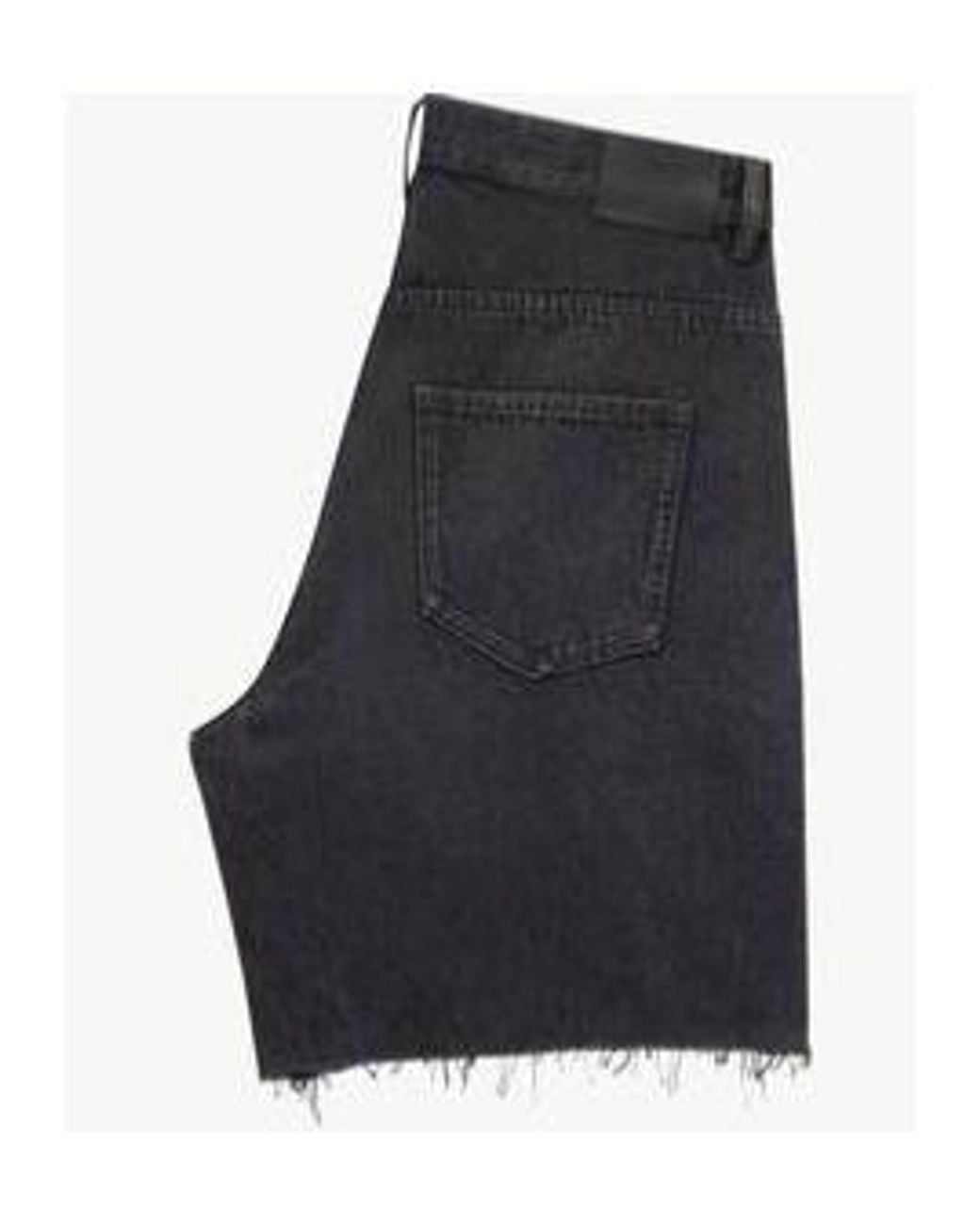 Saint Laurent Blue Distressed Denim Bermuda Shorts
