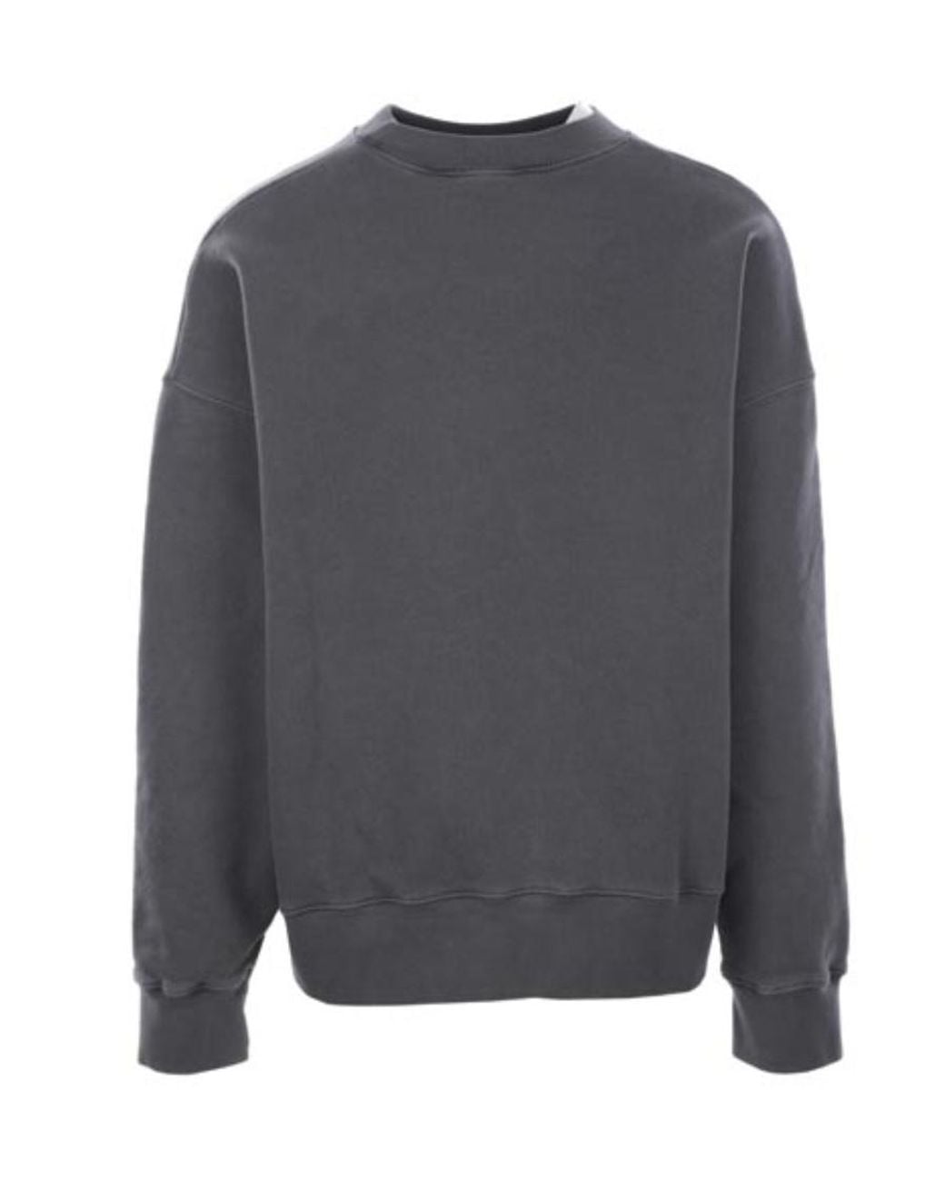 Palm Angels Gray Logo Printed Crewneck Sweatshirt for men