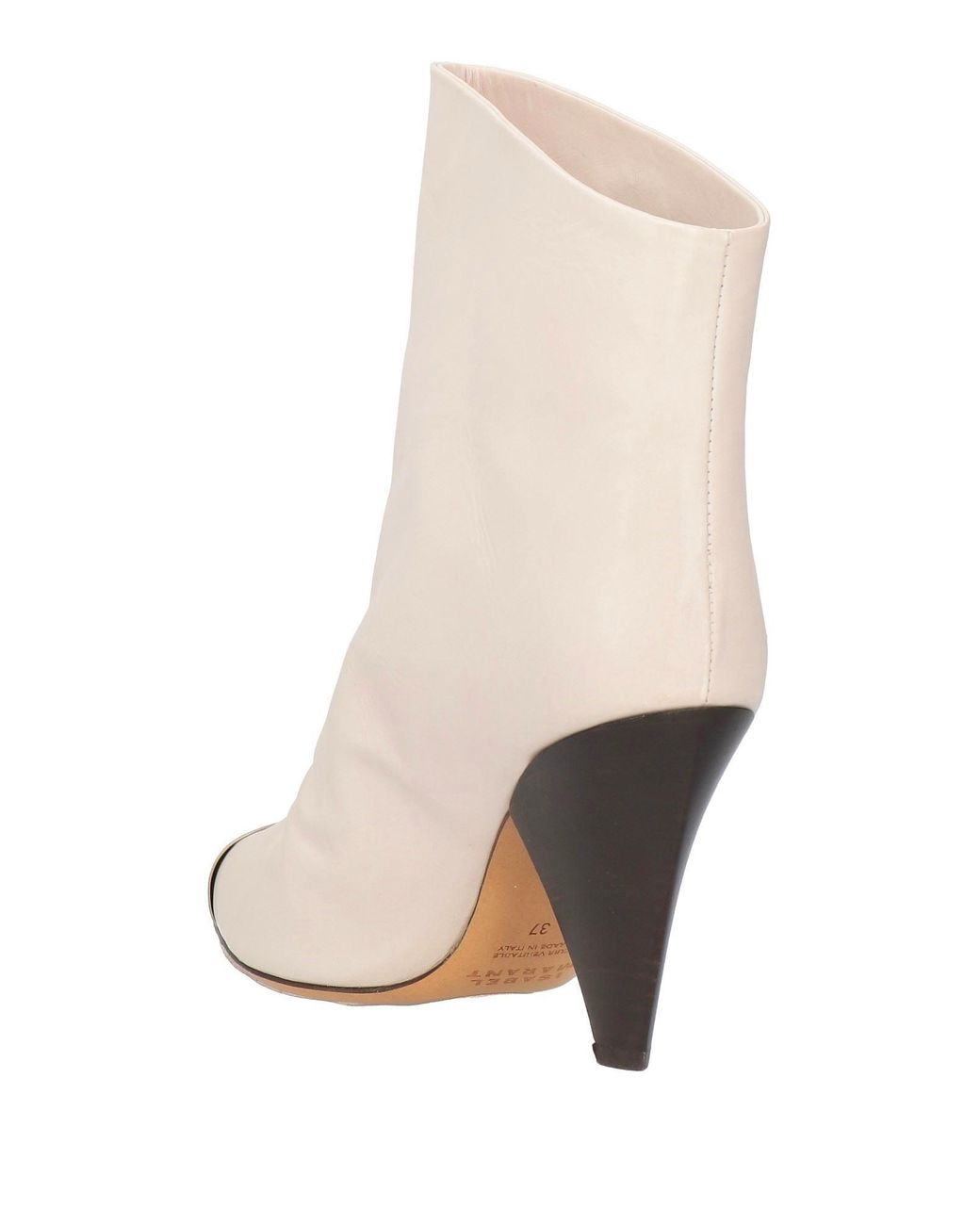 Isabel Marant Natural Fashionable Versatile Leather Ankle Boots
