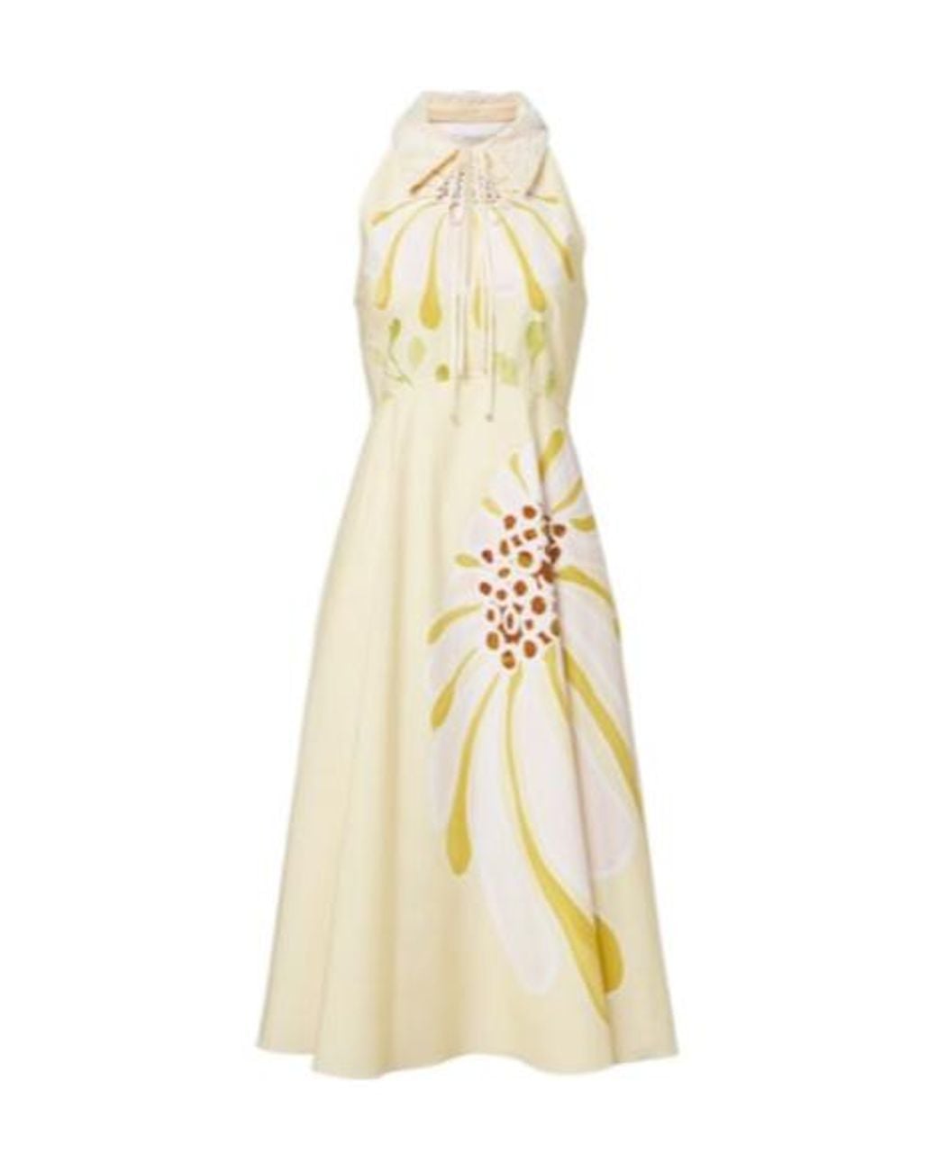 Dorothee Schumacher Metallic Floral Power Floral Cotton-Blend Midi Dress