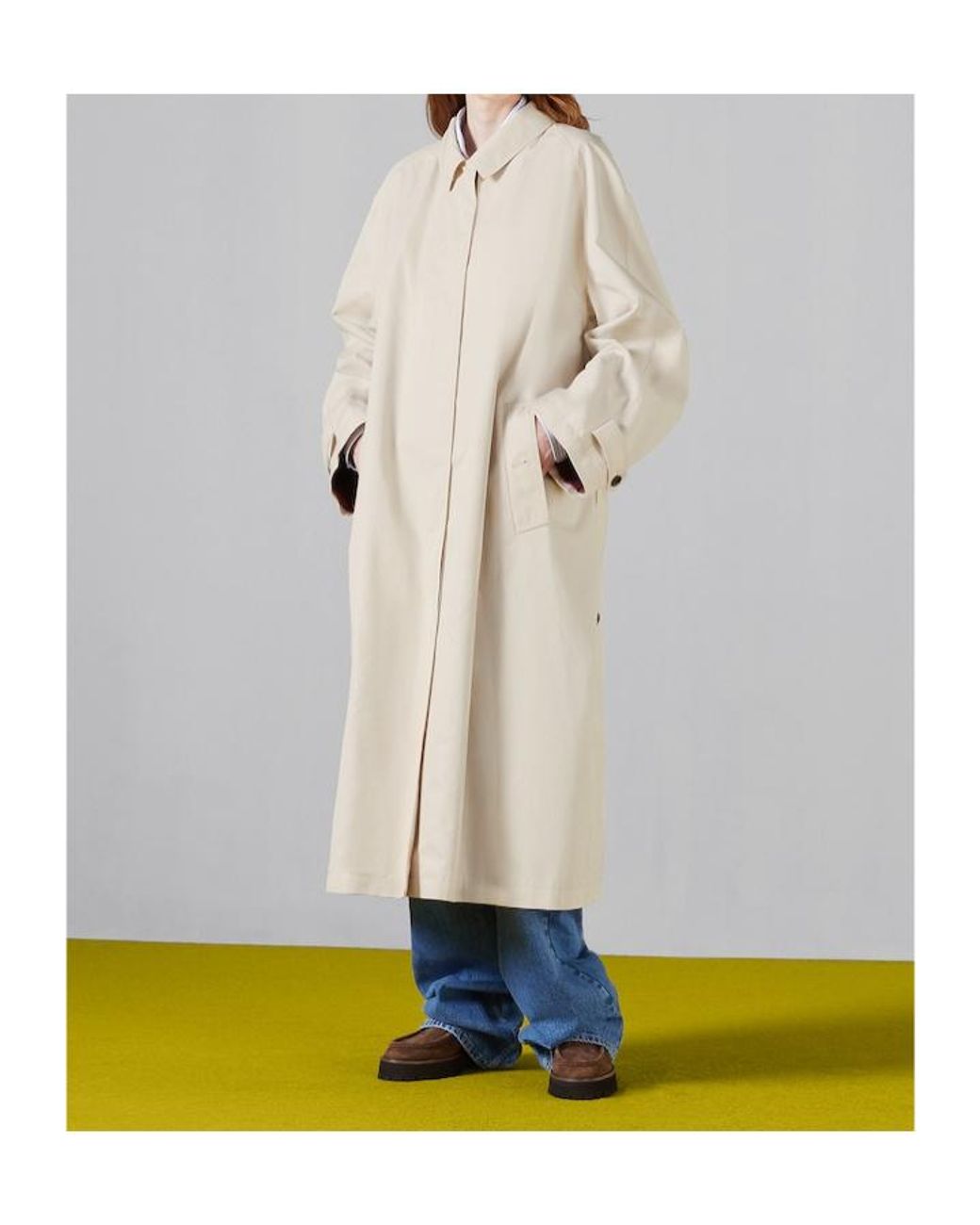 Gucci Natural Gabardine Trench Coat