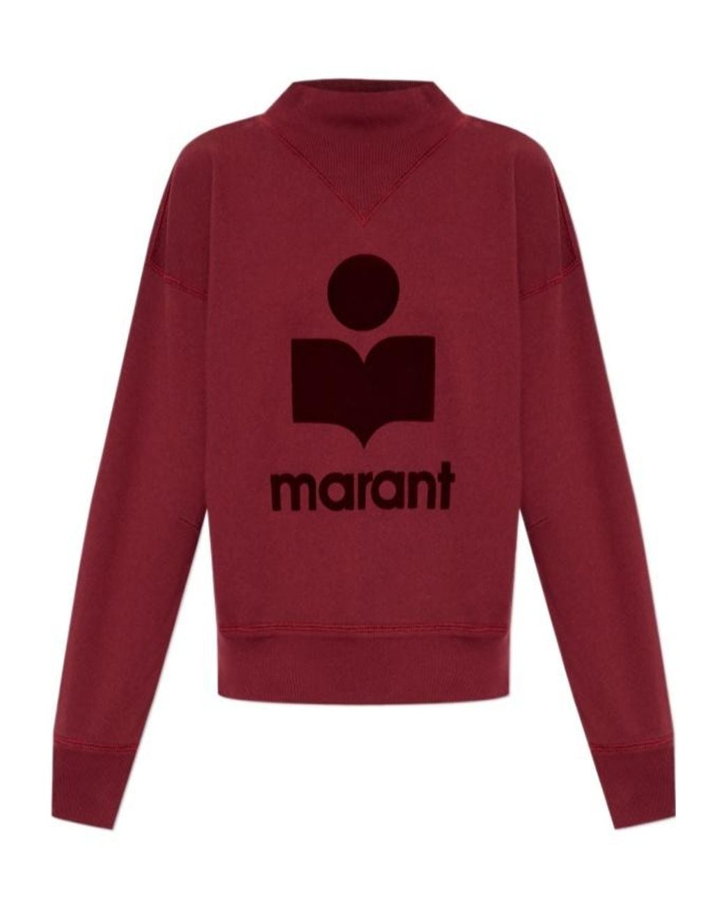 Isabel Marant Red Moby Logo-Print Sweatshirt