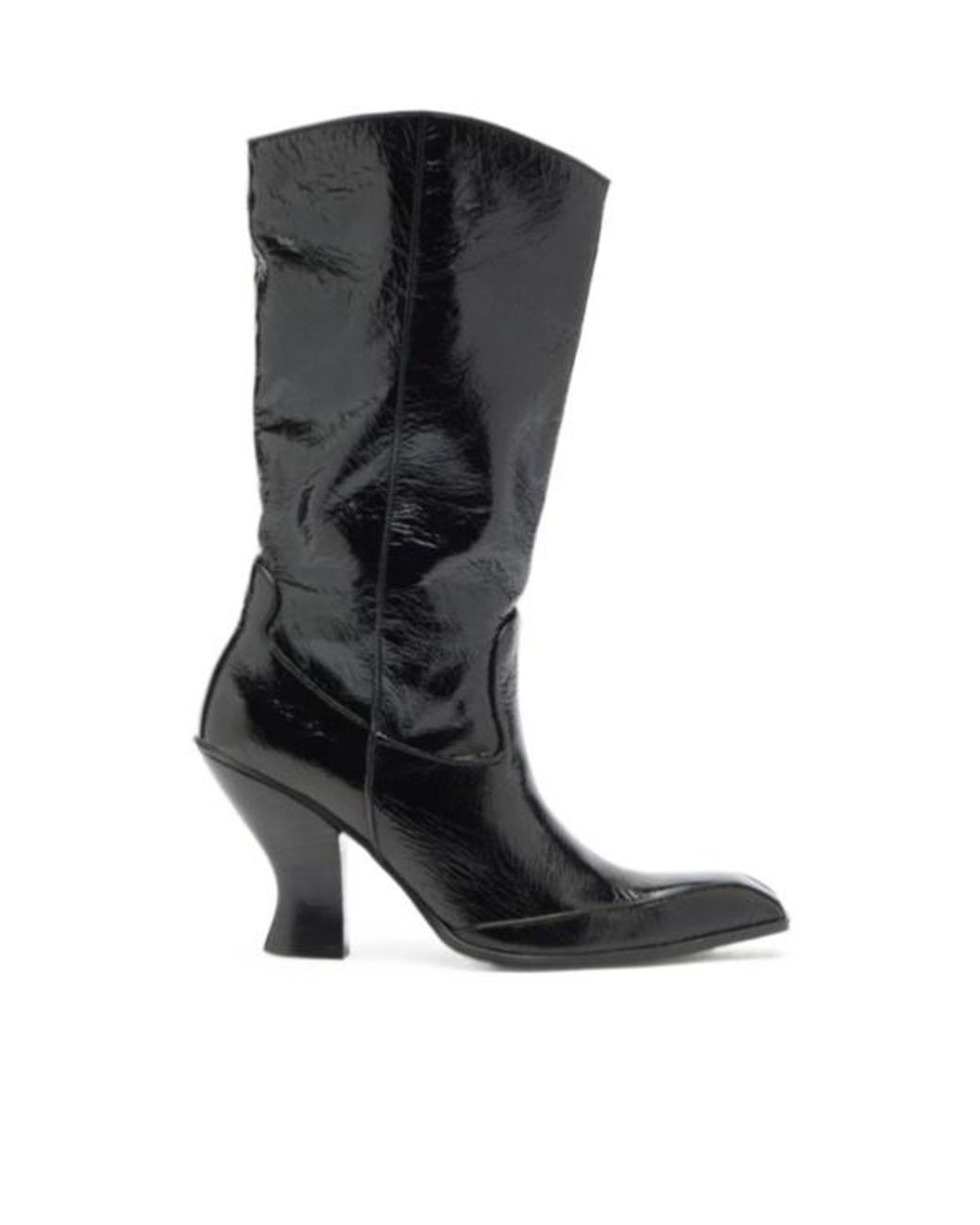 DIESEL Black D-Luffy Patent Leather Boots