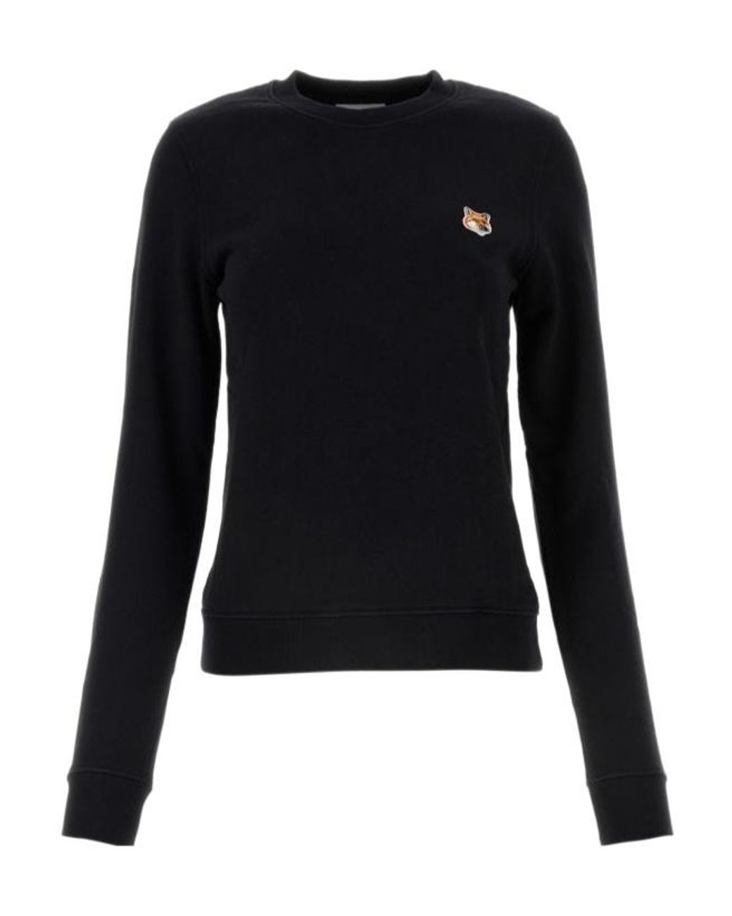 Maison Kitsuné Black Maison Kitsuné Fox Head Patch Crewneck Sweatshirt