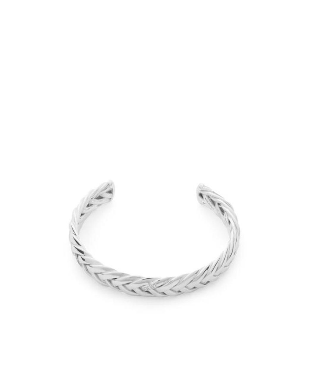 Loewe White Thin Braided Cuff