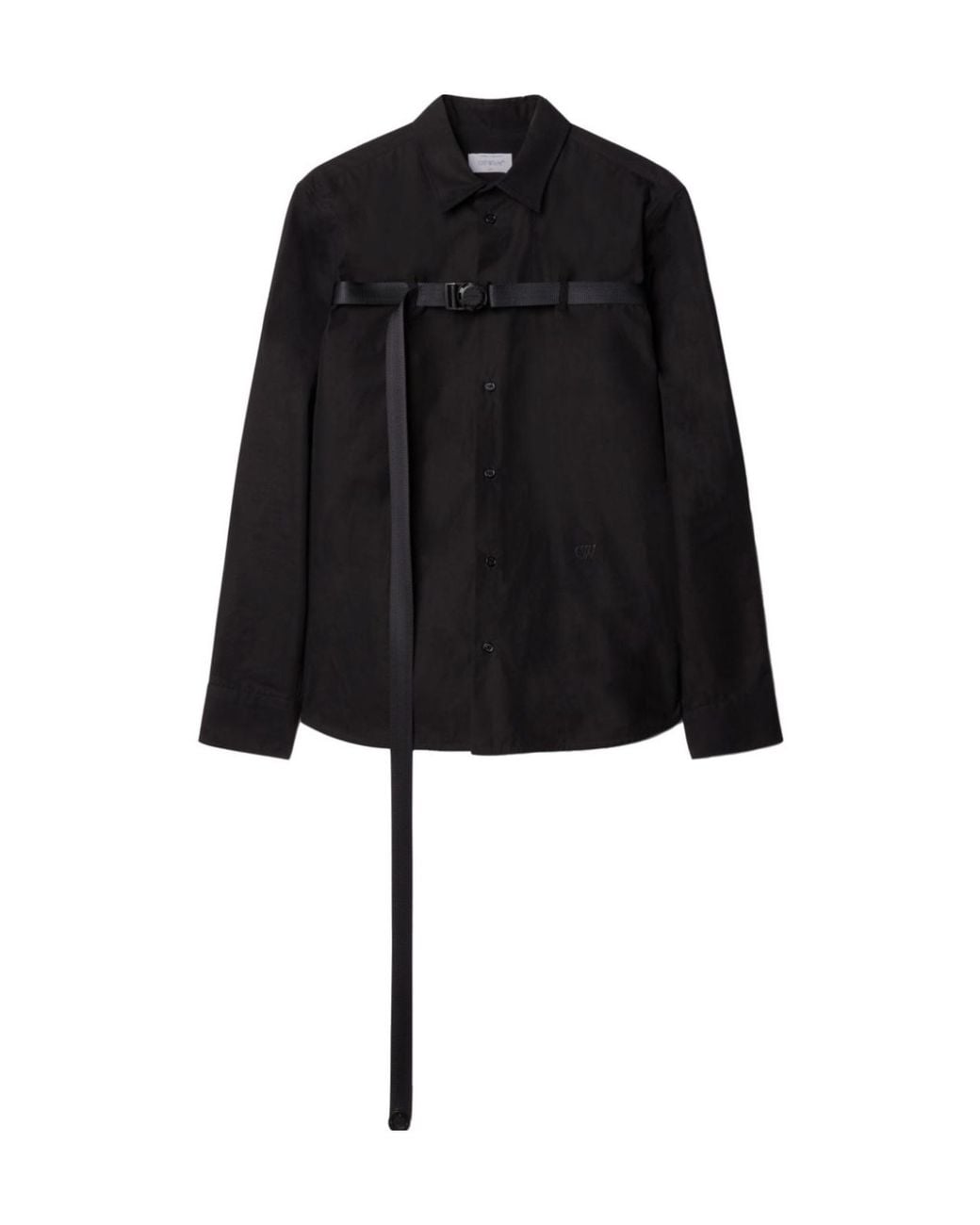 Off-White c/o Virgil Abloh Black Buckled Cotton Shirt for men
