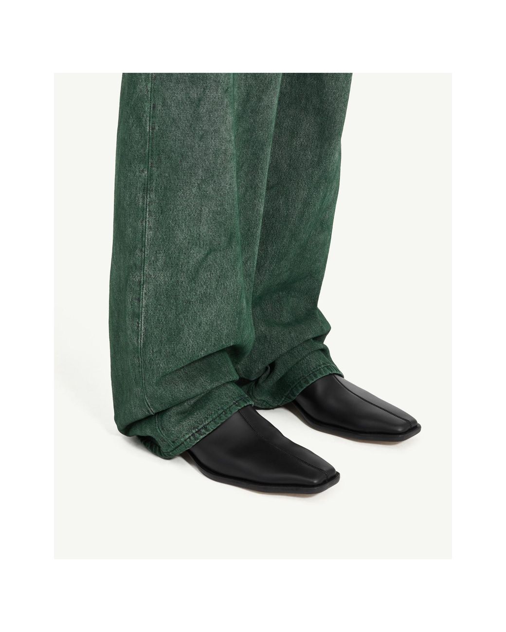 MM6 by Maison Margiela Black Leather Slippers for men
