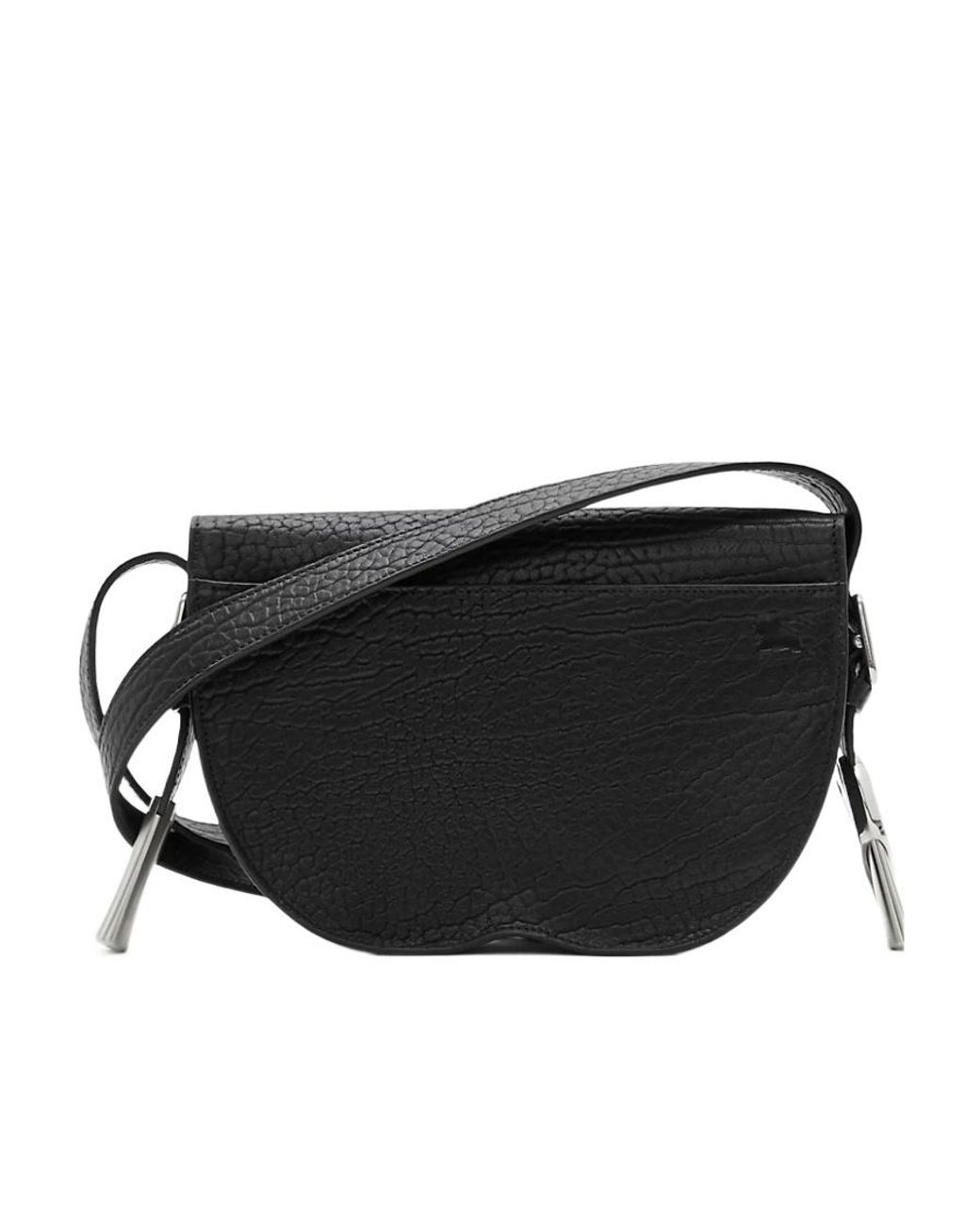 Burberry Black Chess Foldover-Top Satchel Bag