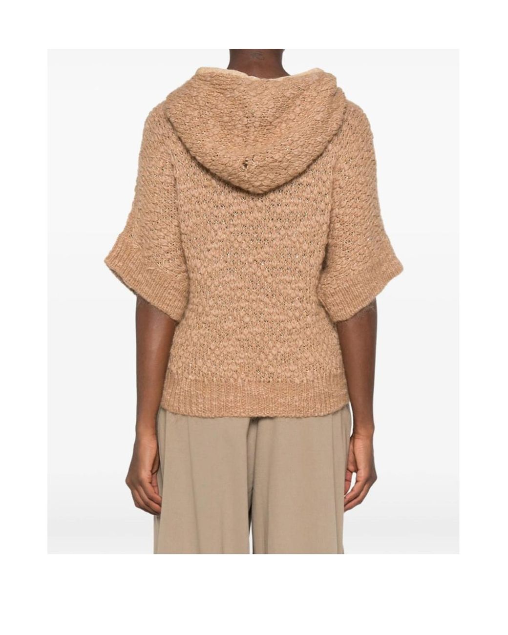 Fabiana Filippi Natural Open-Knit Sweater