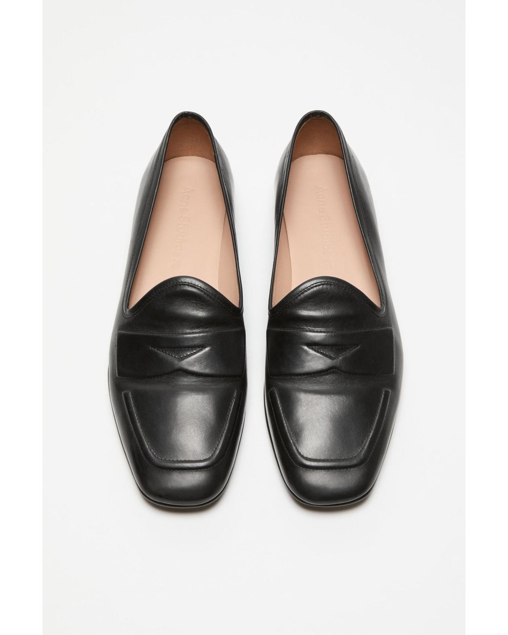 Acne Black Leather Loafers
