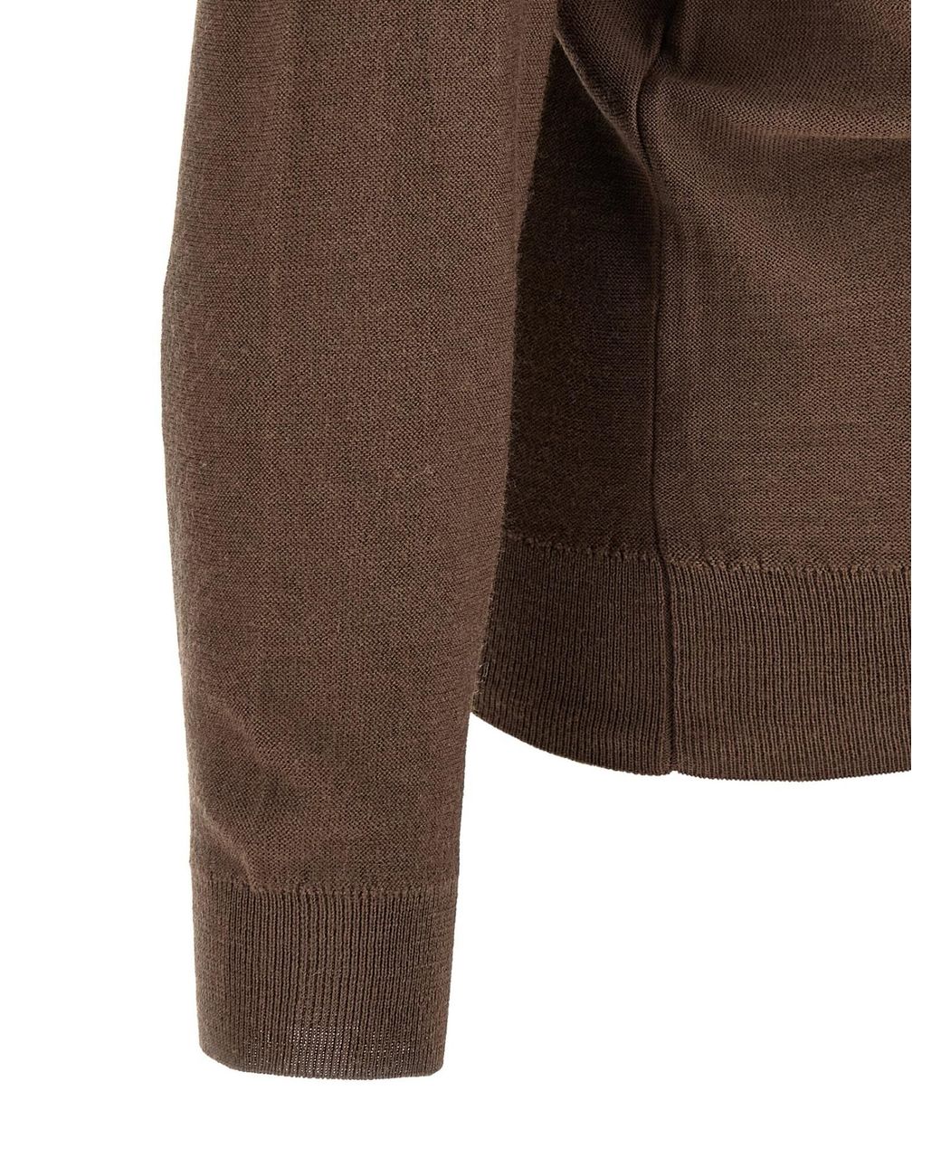 Lemaire Brown Long Sleeved Cardigan for men