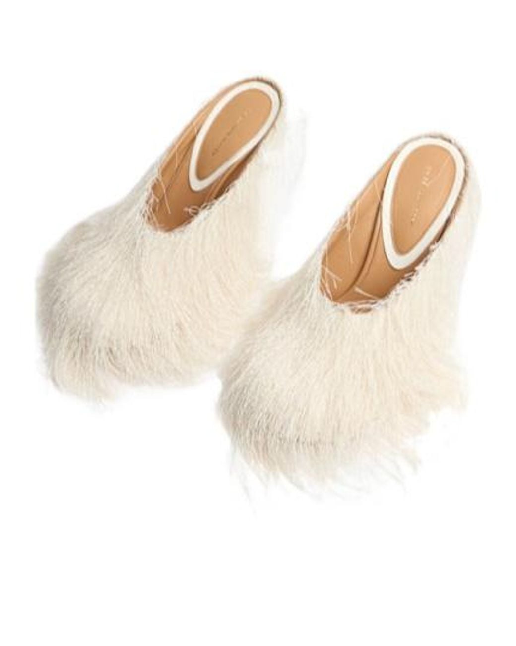Dries Van Noten Natural Fringed Mesh Mules