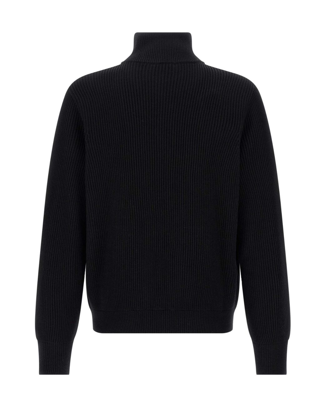 Roberto Collina Blue Zippered Ribbed Sweater for men