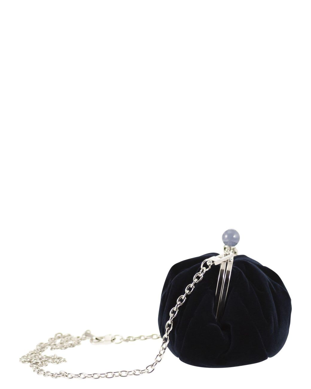 Weekend by Maxmara Black Wkagiochi Velvet Clutch Bag