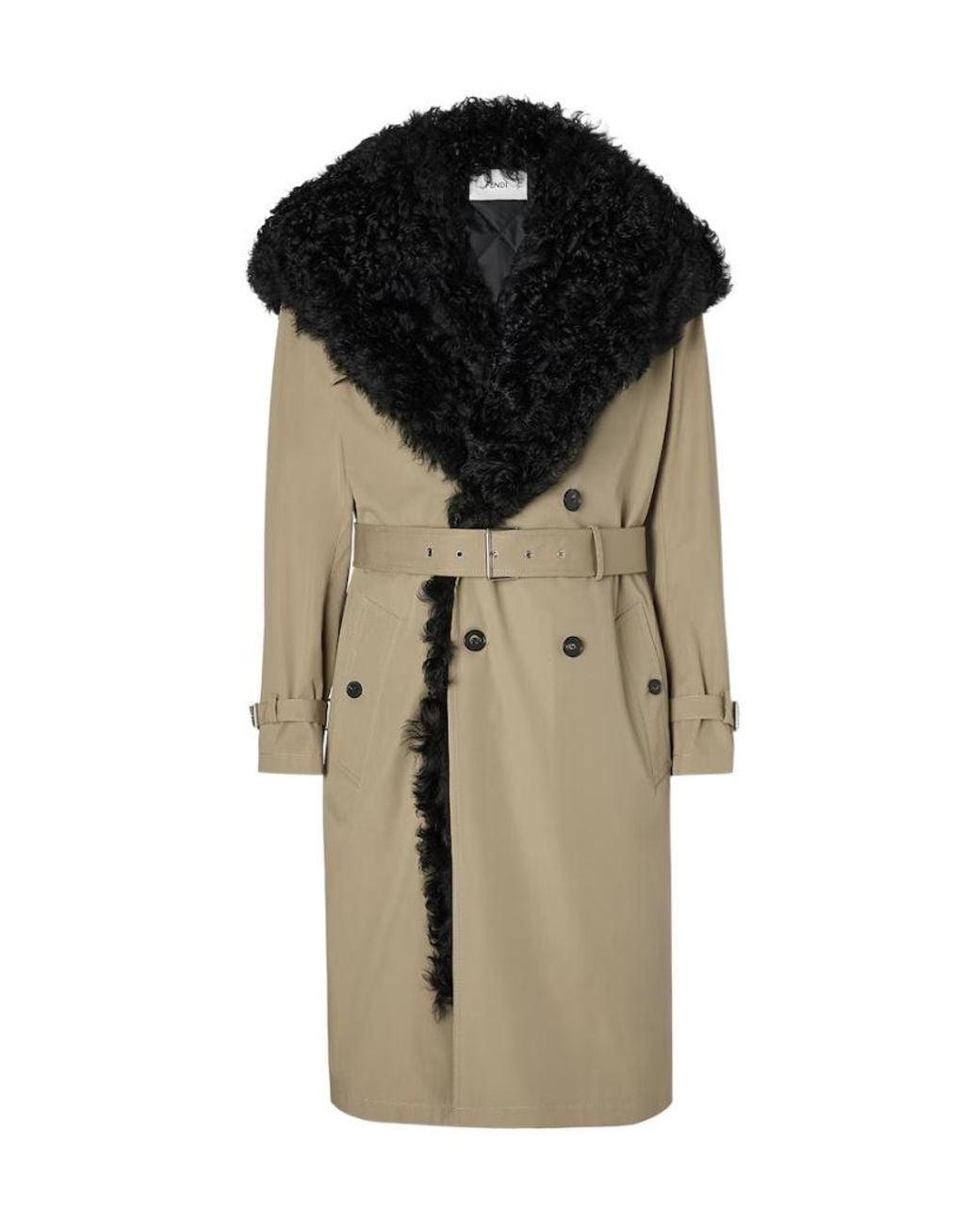Fendi Multicolor Rope-Coloured Cotton Trench Coat for men