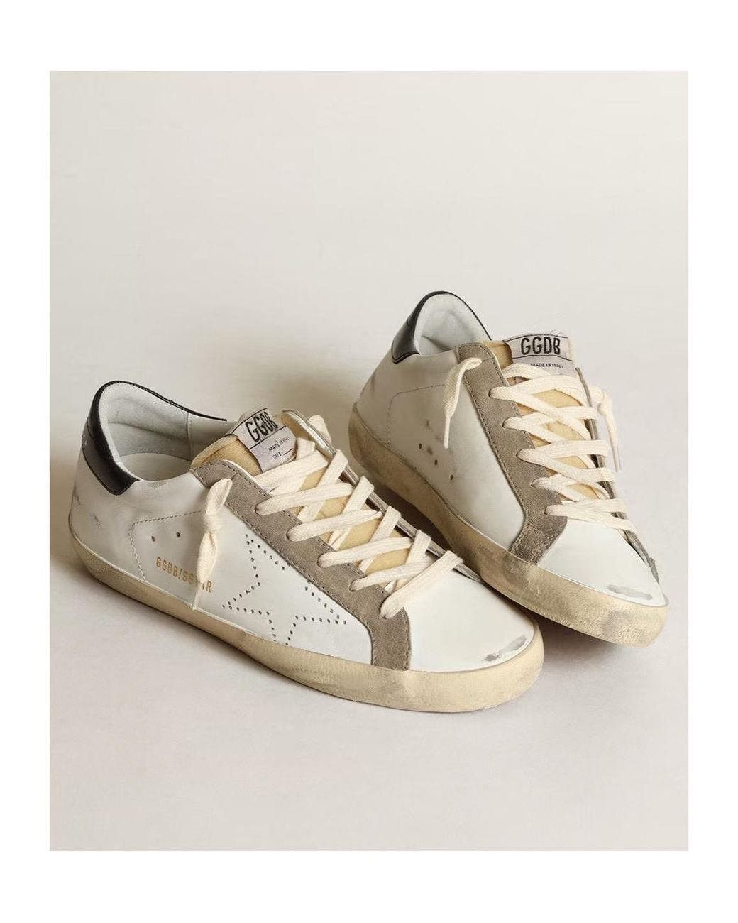Golden Goose Deluxe Brand White Super Star Skate Lace-Up Sneakers