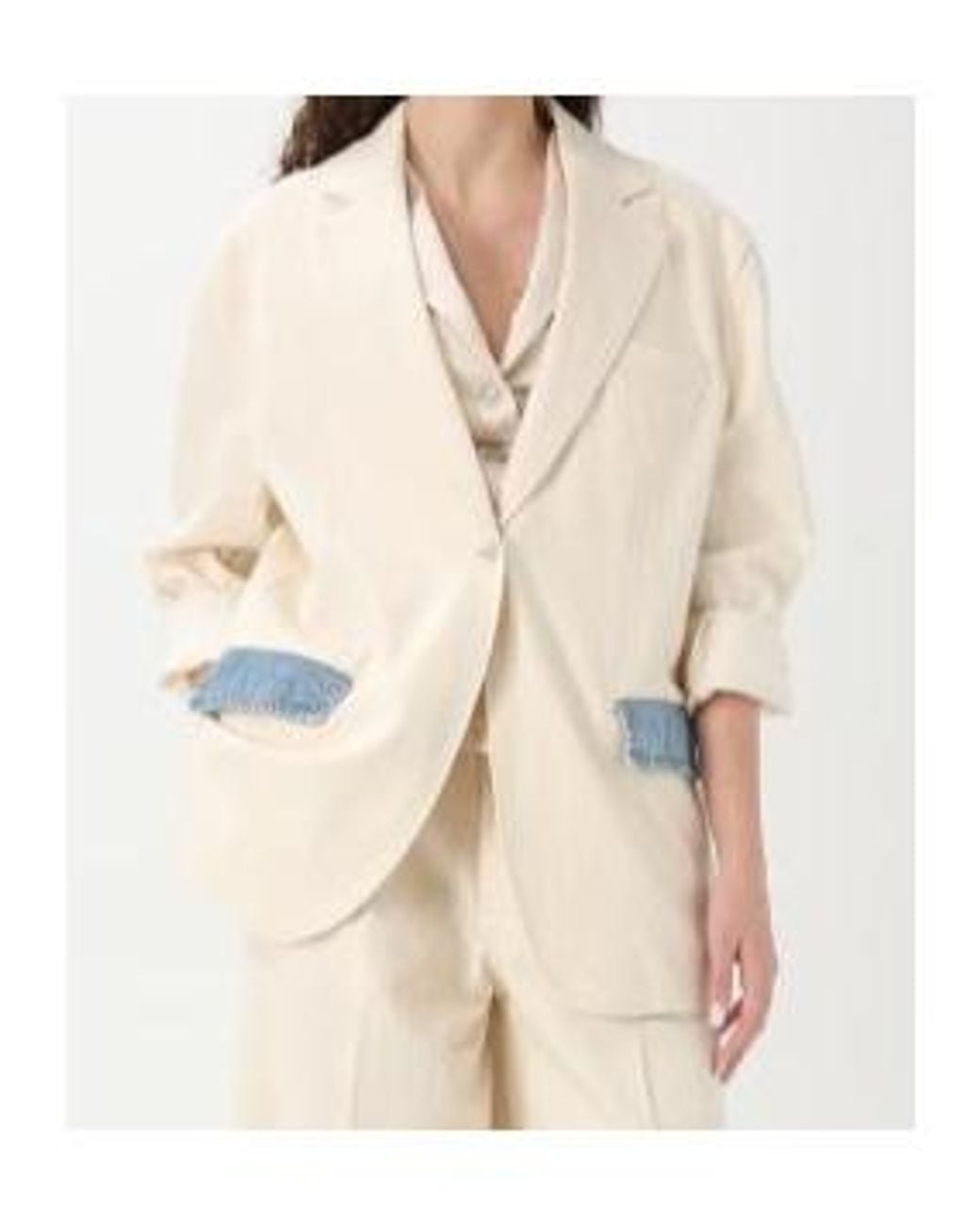 Moschino Natural Long Sleeve Casual Jacket