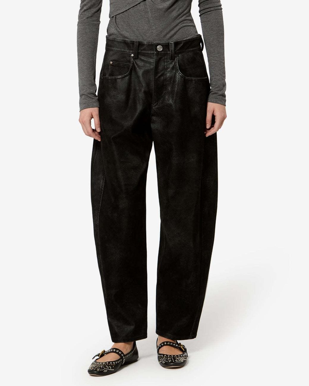 Isabel Marant Black Étoile Belky Straight-Leg Pants