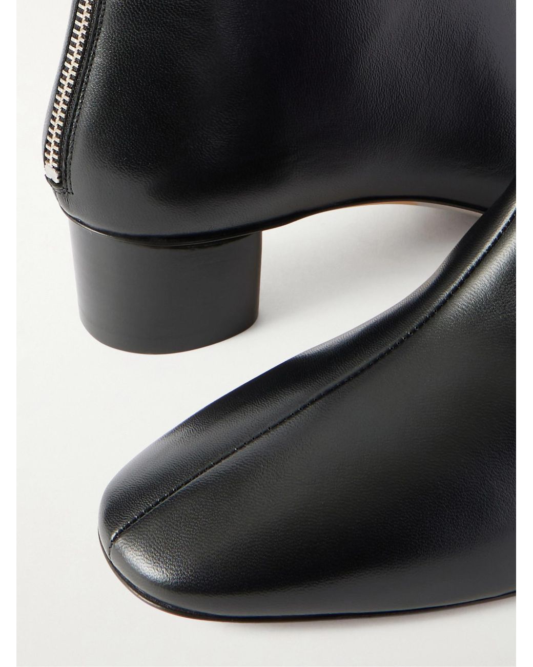 Le Monde Beryl Black Carole Leather Ankle Boots