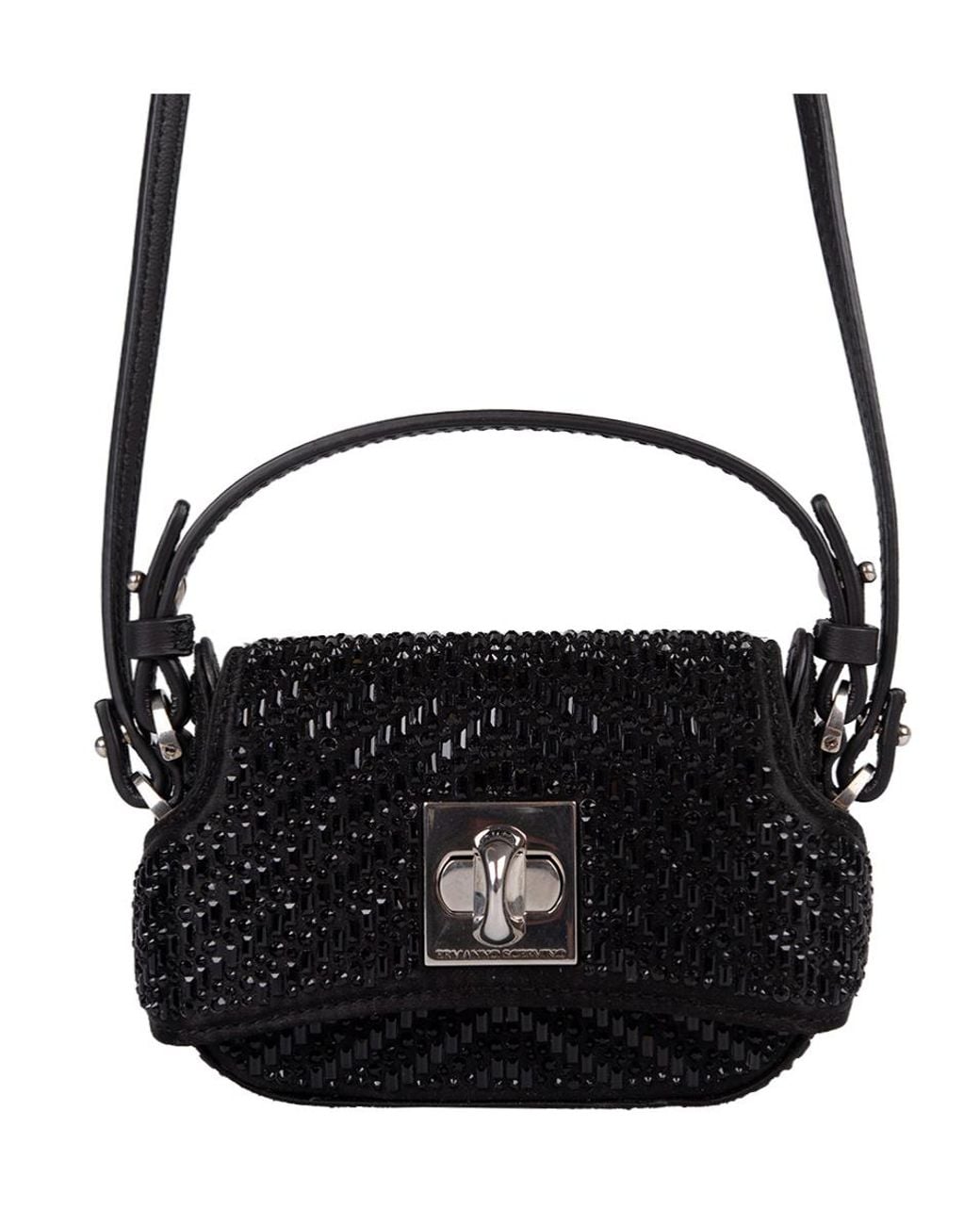 Ermanno Scervino White Crystal Mini Shoulder Bag