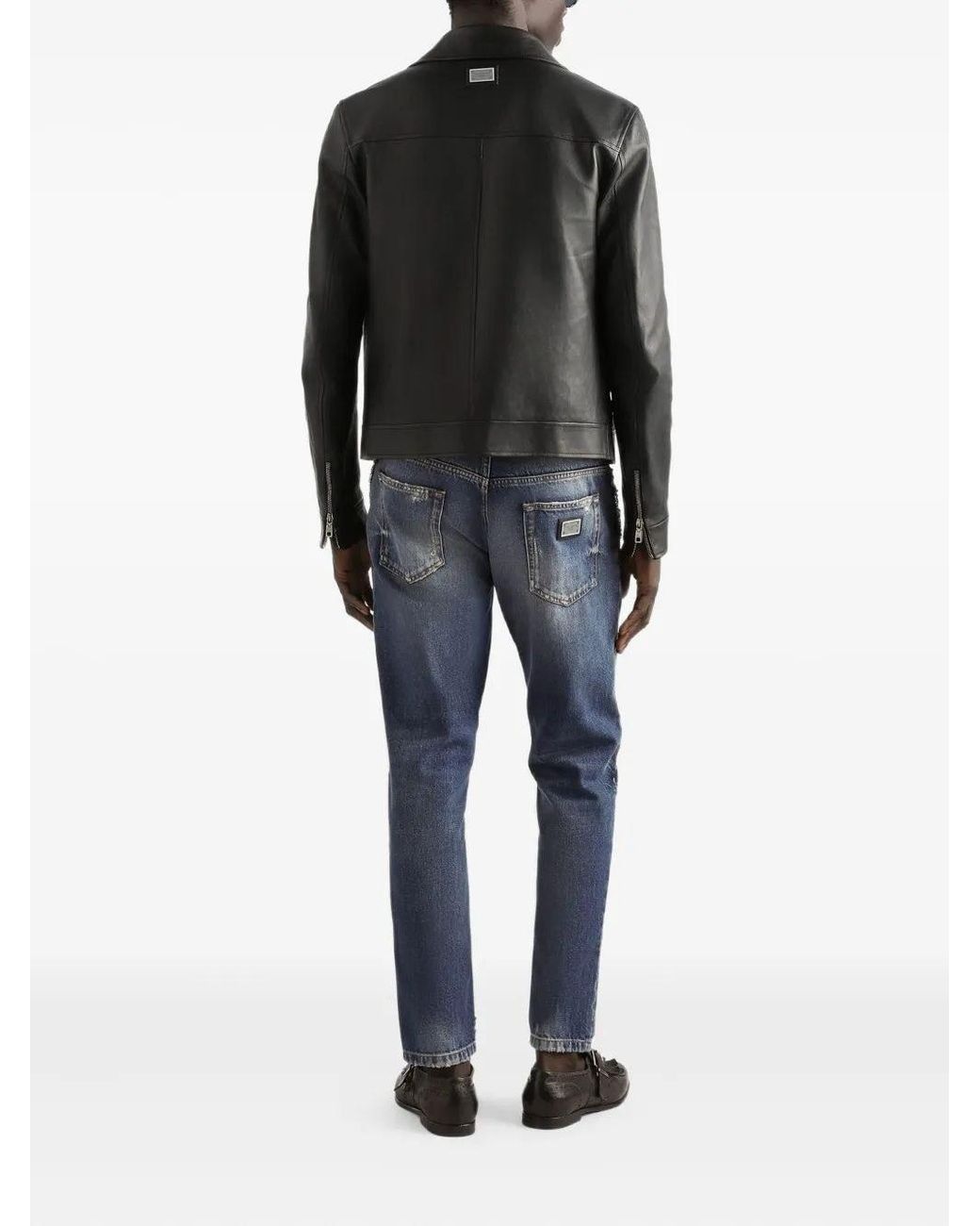 Dolce & Gabbana Black Zip-Up Jacket for men
