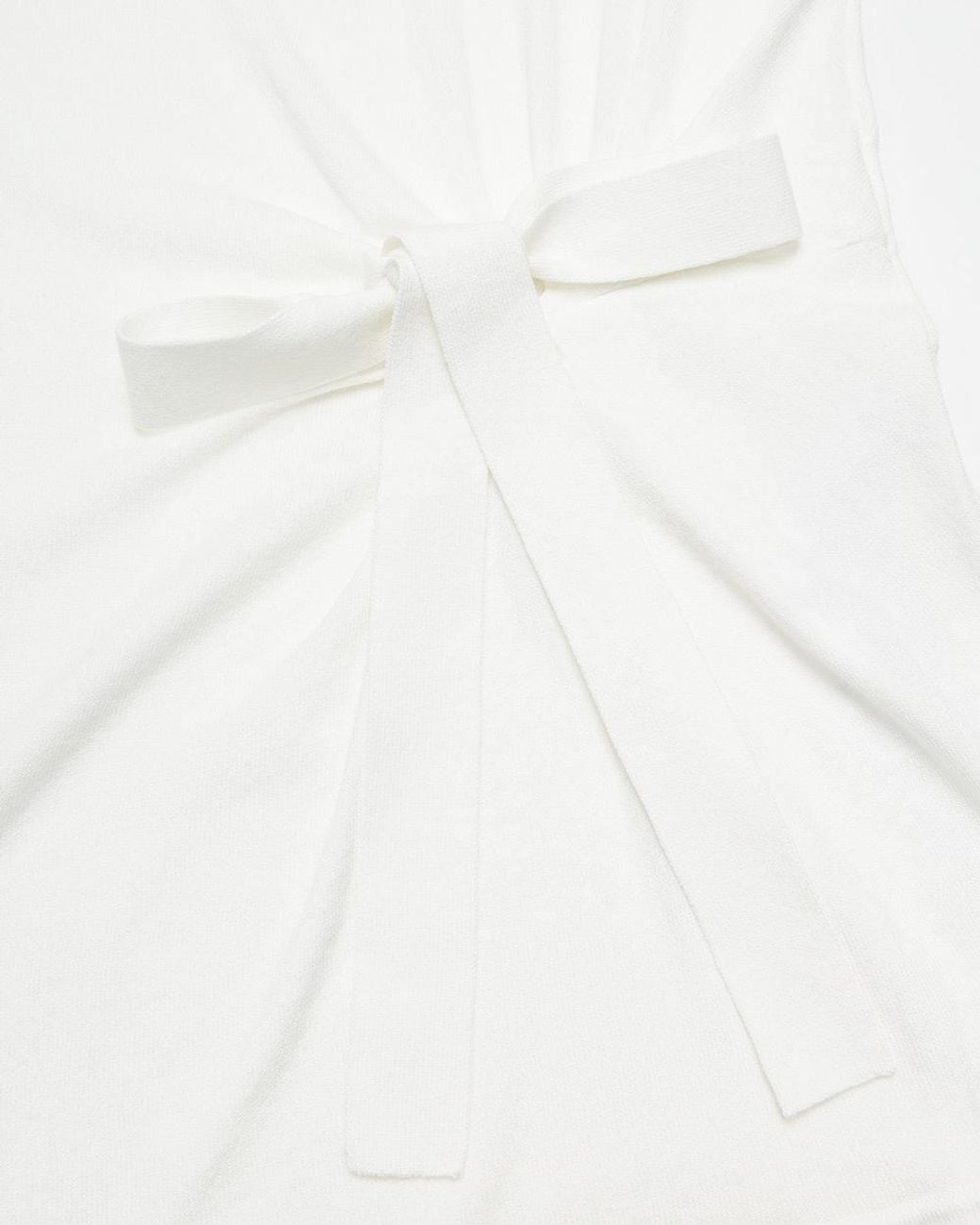 Weekend by Maxmara White Round-Neck Tie Detail T-Shirt