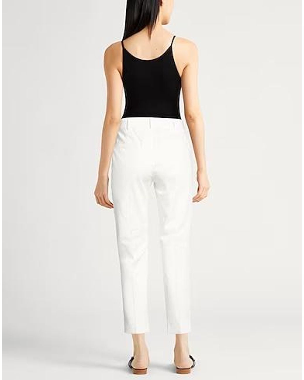 Max Mara White Simple Stretch Suit Trousers