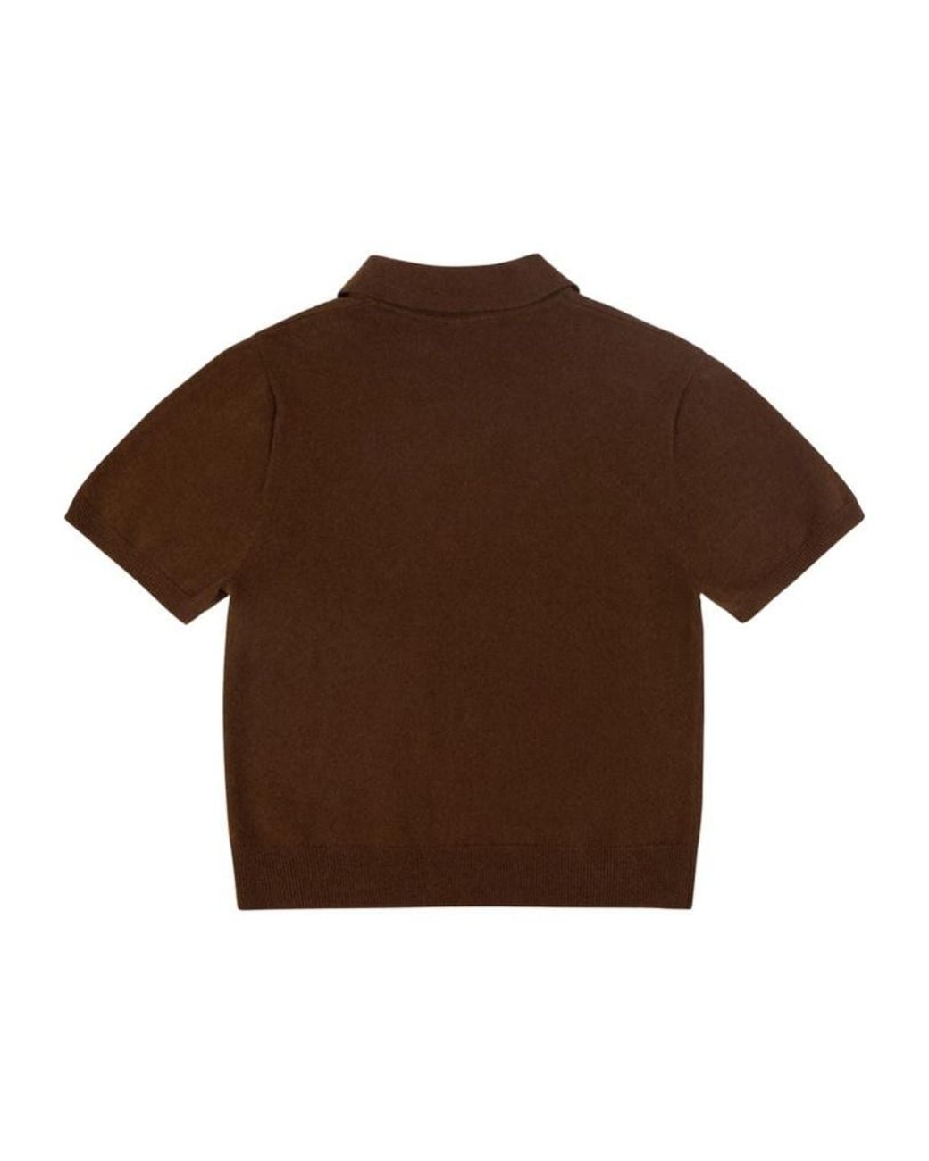 Entire studios Brown Short-Sleeve Knit Polo Shirt for men