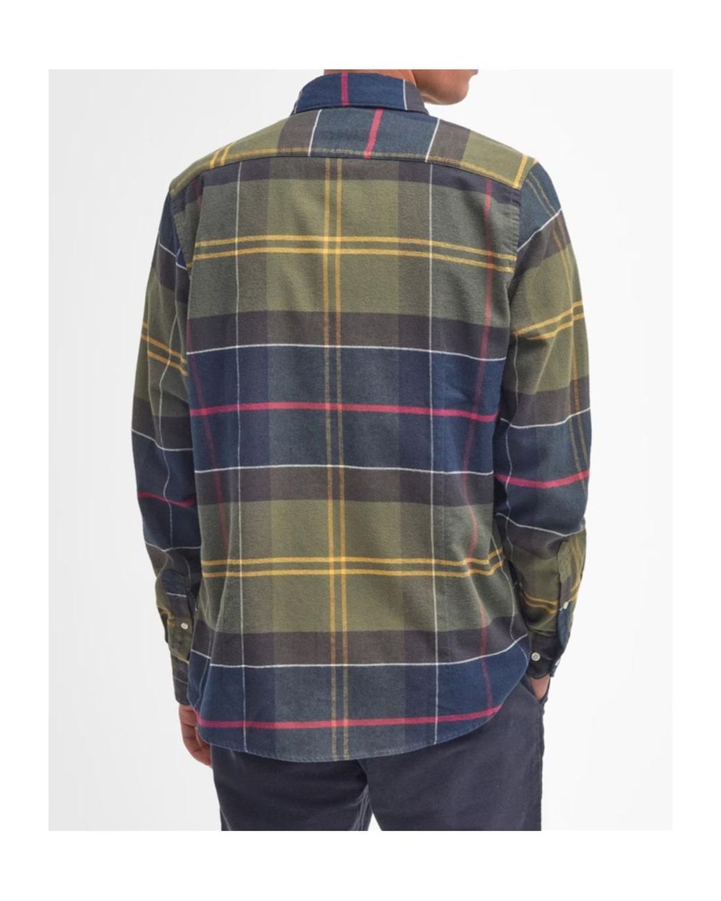 Barbour Blue Edderton Long Sleeve Patterned Shirt for men