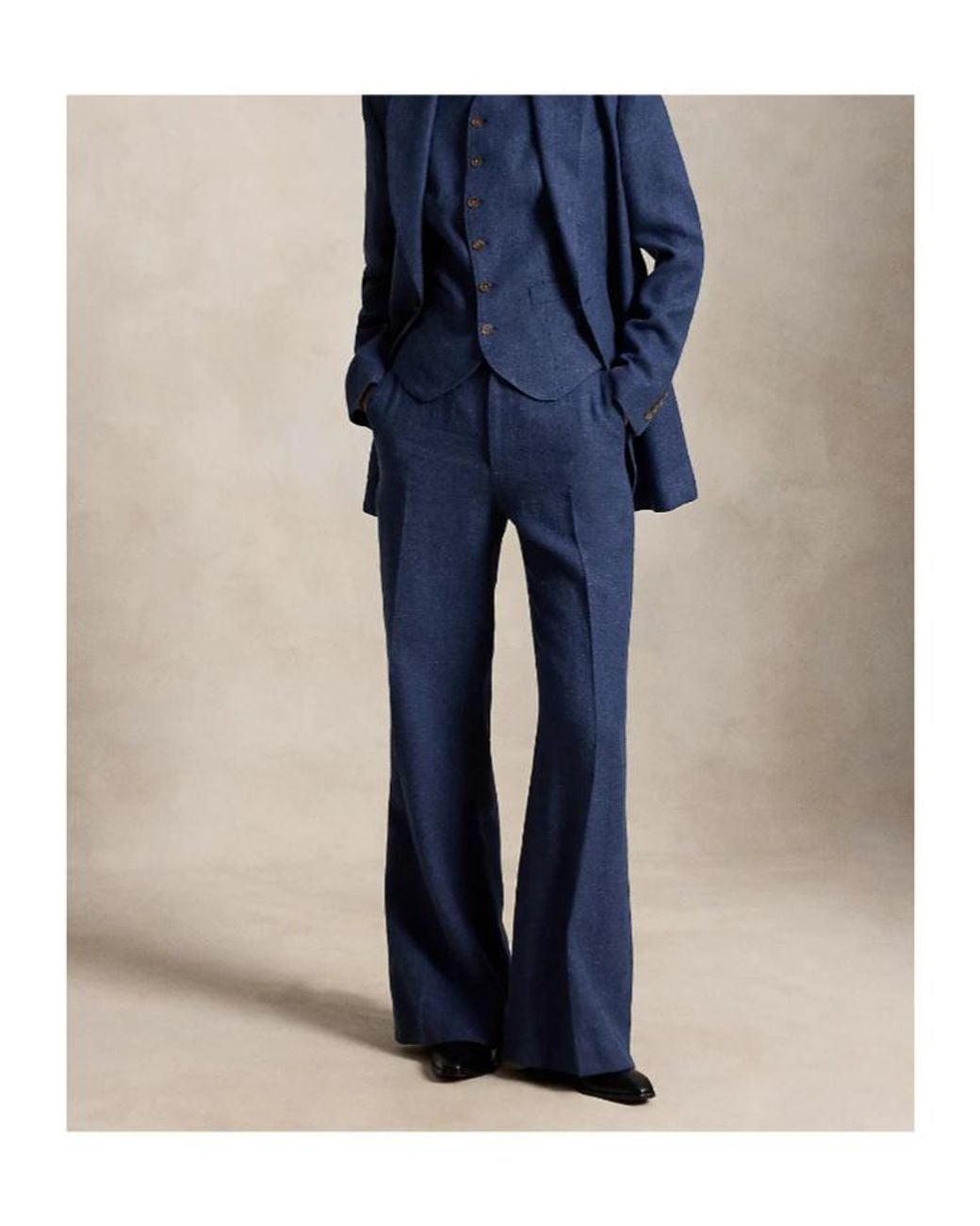 Polo Ralph Lauren Blue High-Rise Flared Trousers