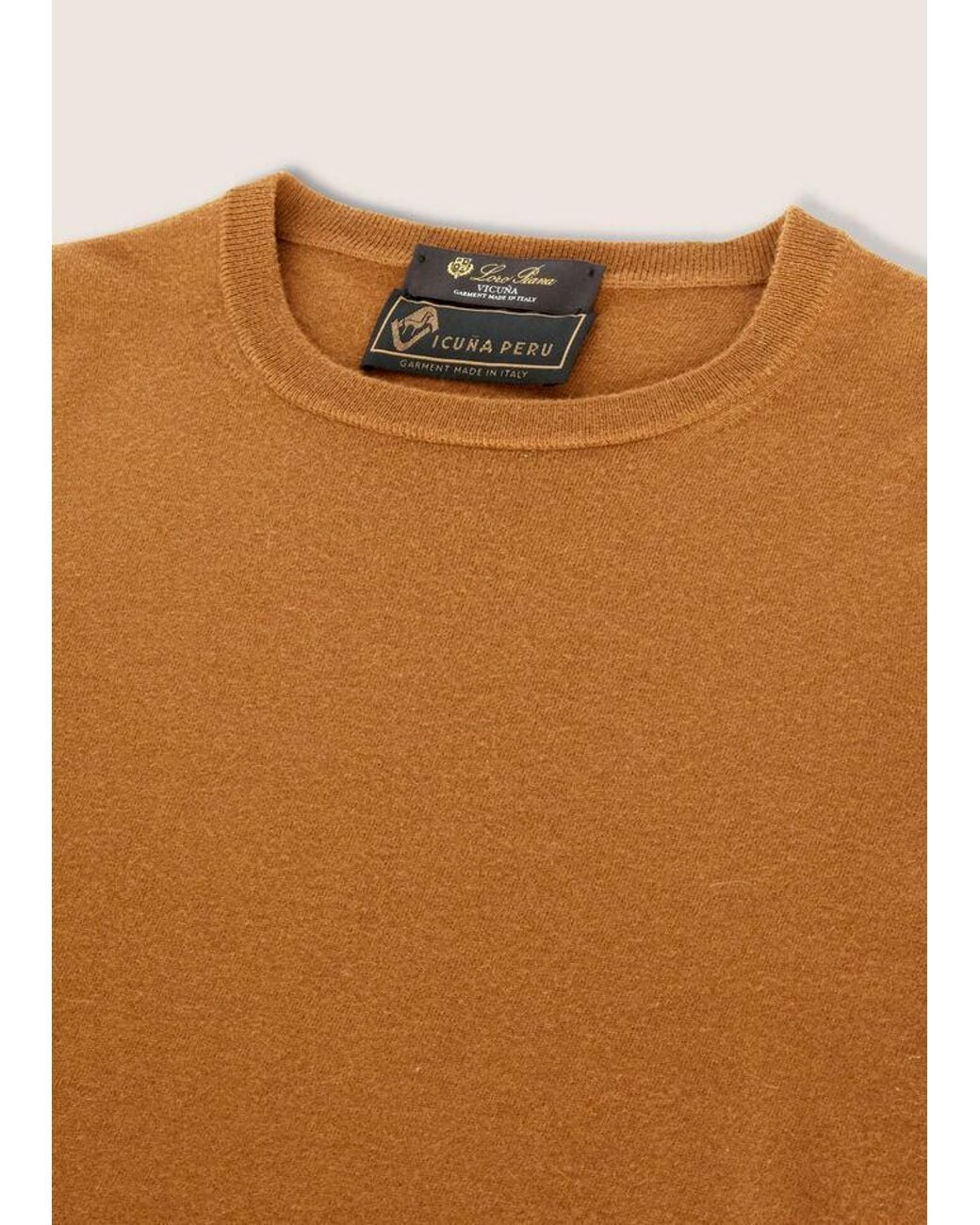 Loro Piana Brown Round Neck Knitted Sweater