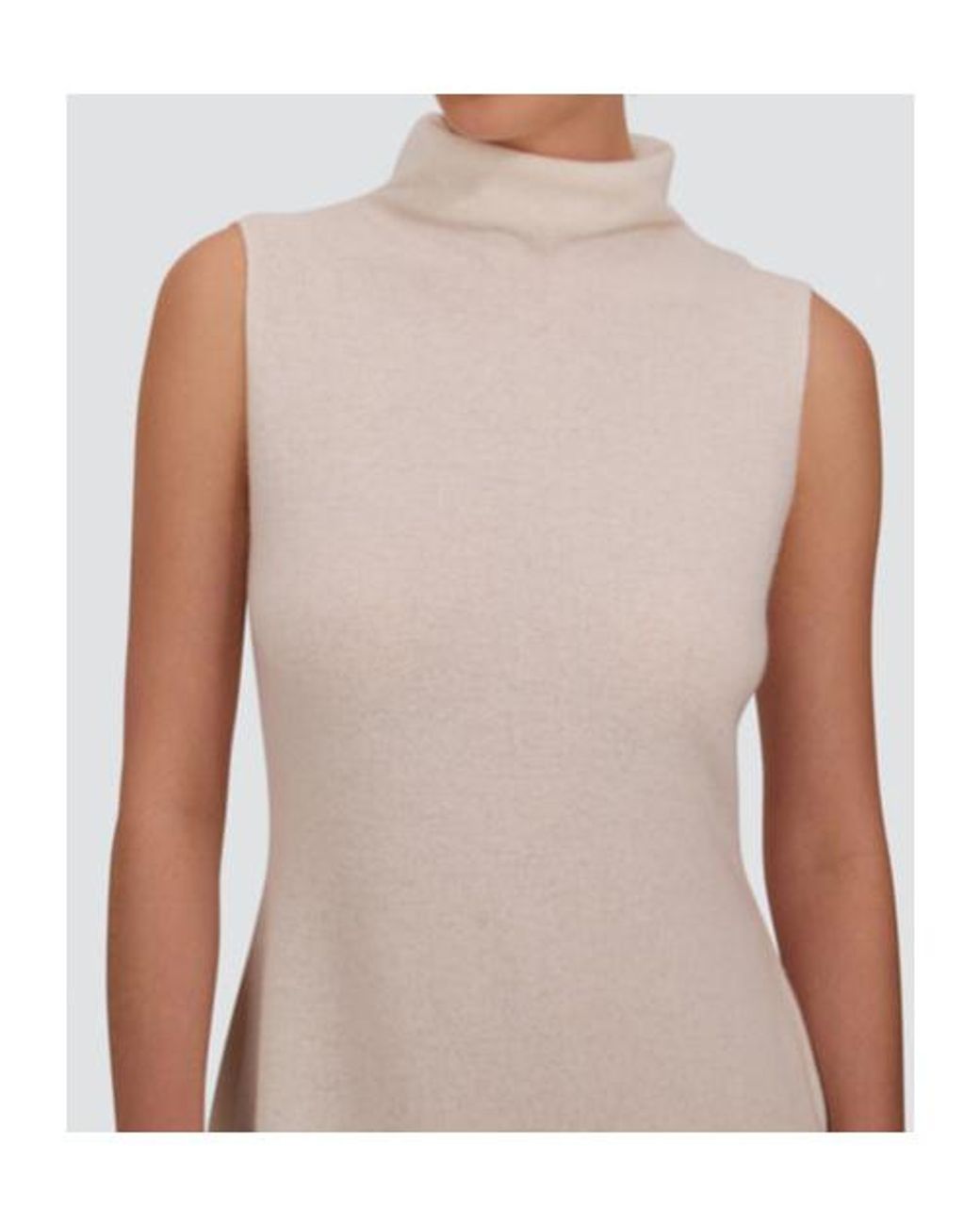 Herno White Fringed Sleeveless Knitted Dress