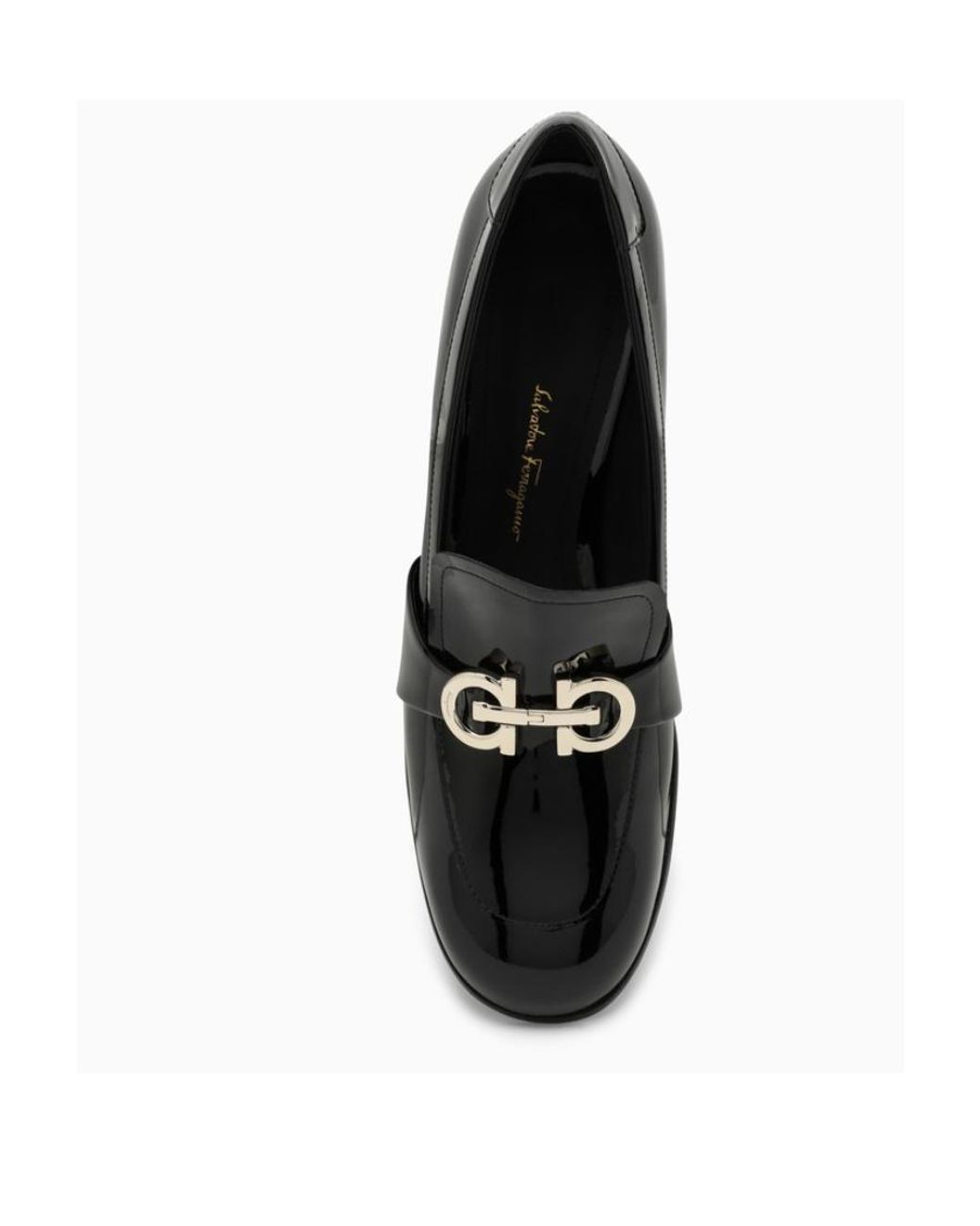 Ferragamo Black Logo High Heels