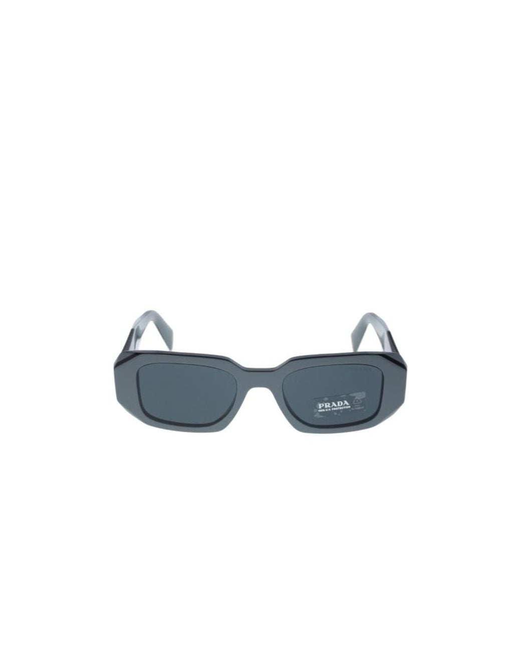 Prada White Eyewear Rectangular Frame Sunglasses