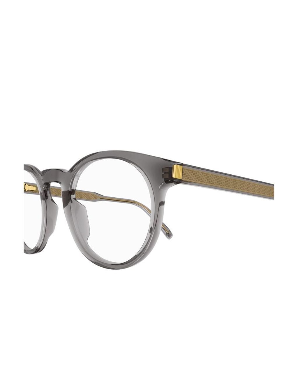 Dunhill White Metallic-Finish Round-Frame Glasses for men